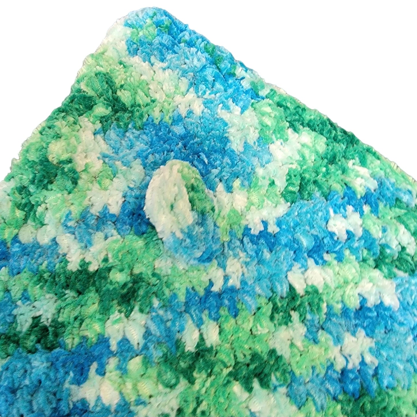 Bunny Comfort Blanket Baby Knit Chenille Blue Green Crochet Rabbit Photography