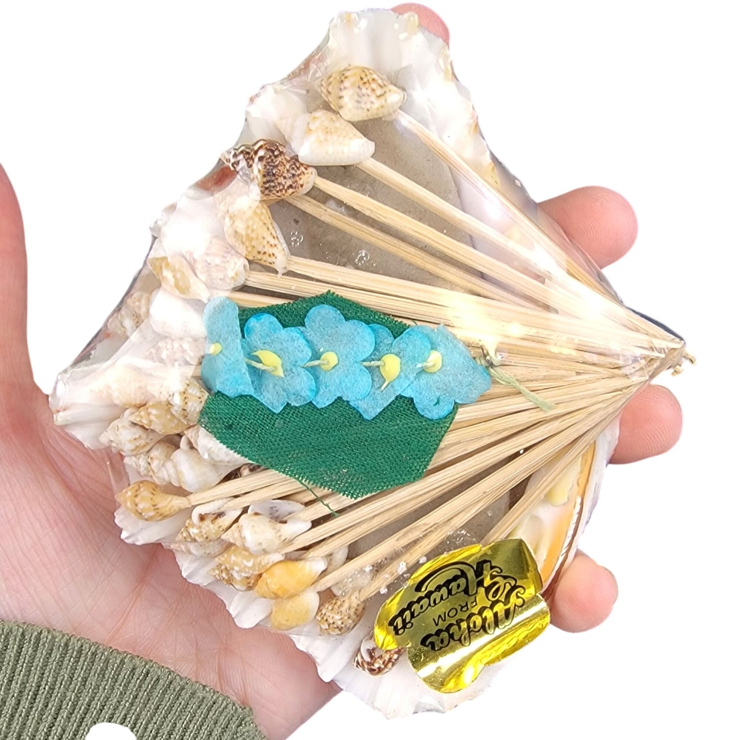 Vintage 80s Appetizer Toothpick Cocktail Picks Seashell Beach Hawaii Souvenir