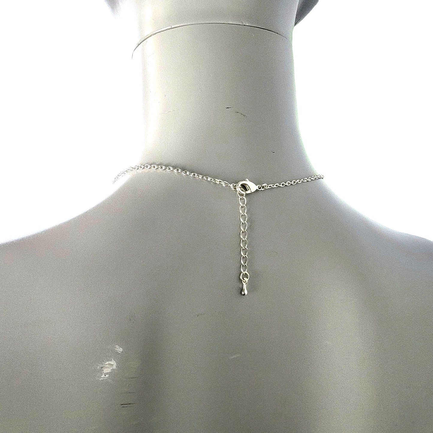 Crystal Cascade Necklace Silver Tone Clasp Women Jewelry Adjustable Chain New