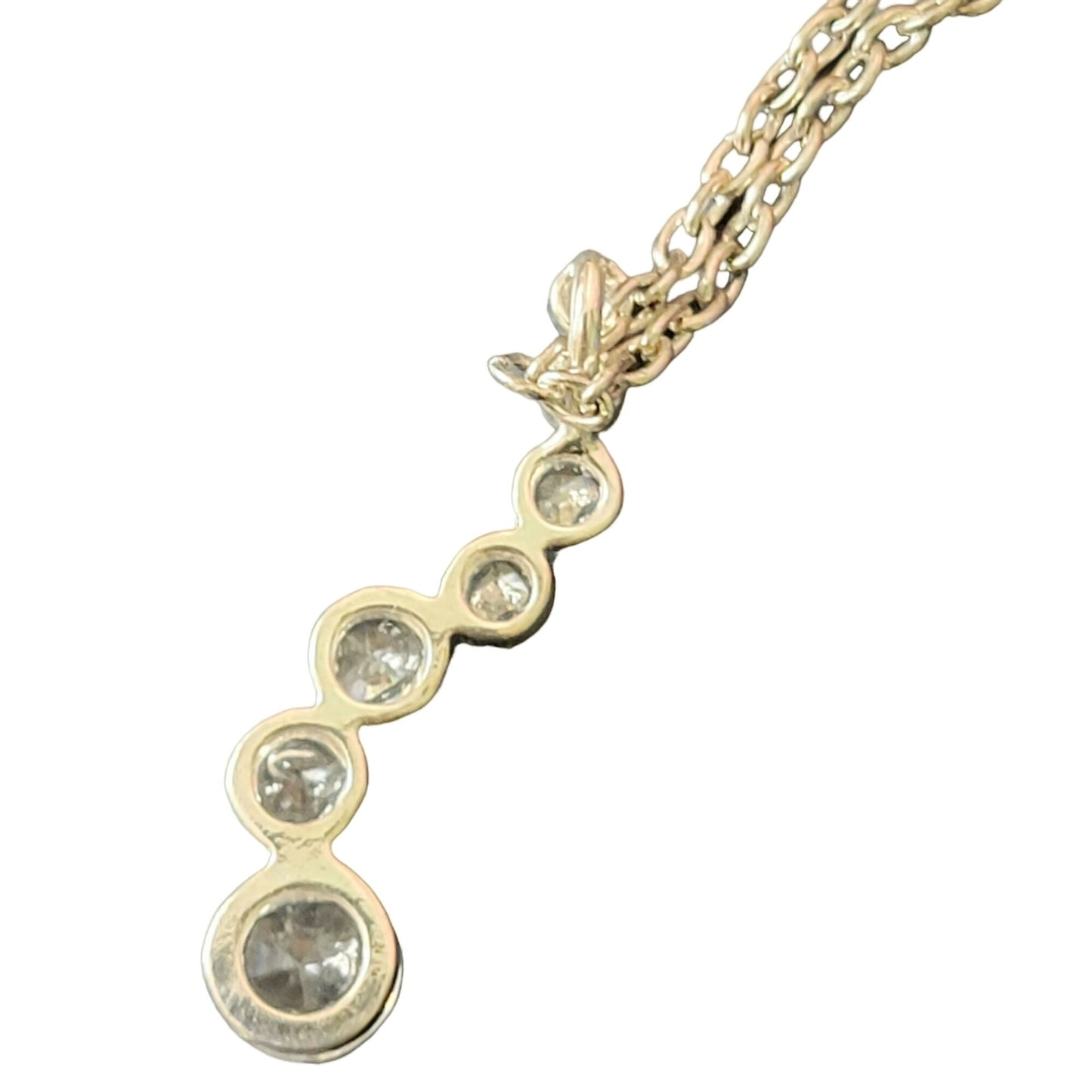 Crystal Cascade Necklace Silver Tone Clasp Women Jewelry Adjustable Chain New