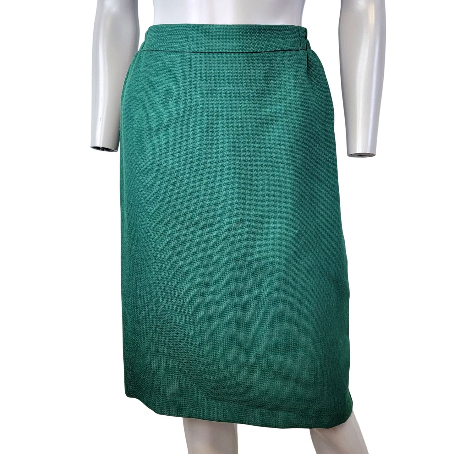 Vintage 90s Suit Set Women Small 4 6 Stripe Blazer Jacket Midi Skirt Green Blue