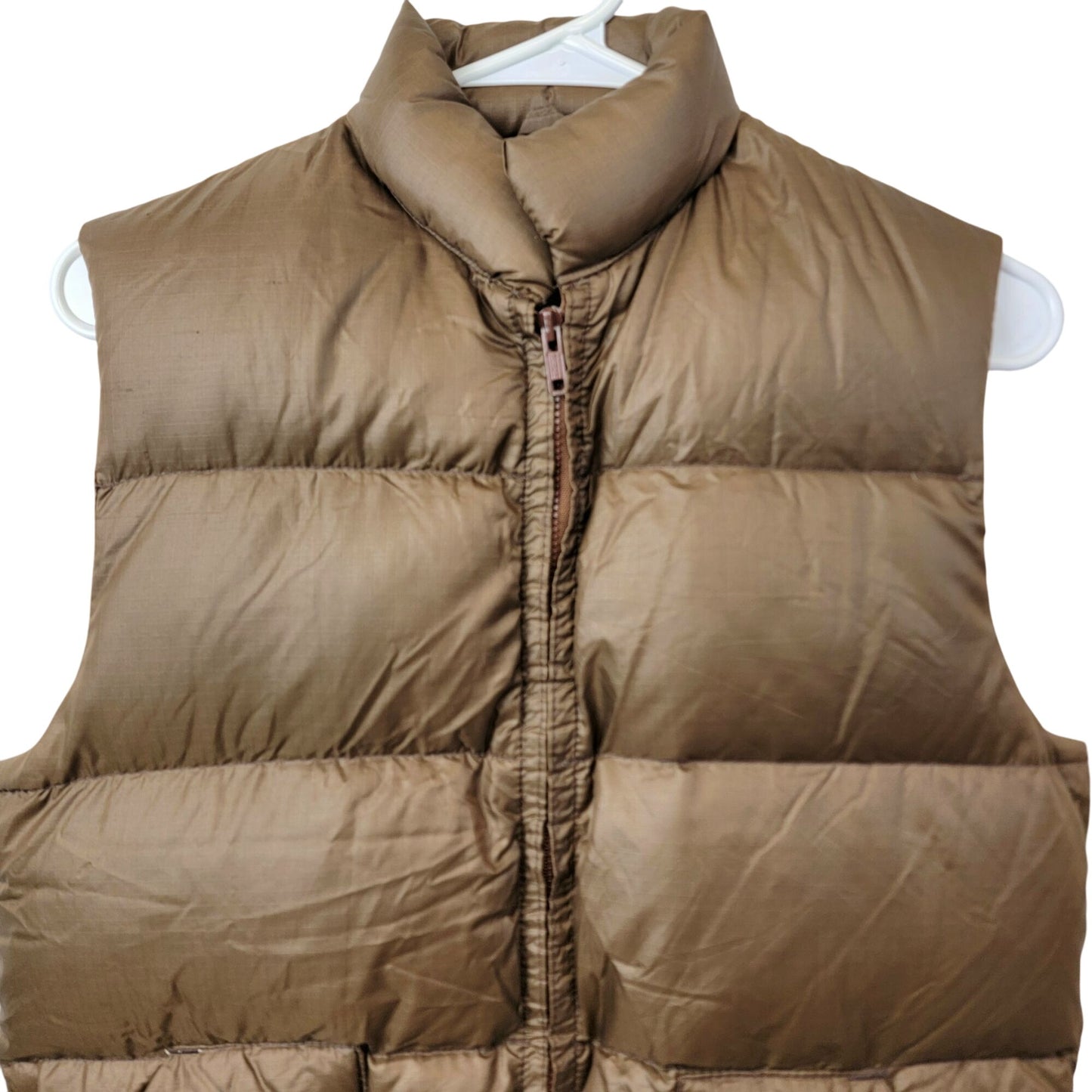 Sears Vintage 80s Puff Vest Men Small Brown Jacket Western Outdoors Coat Winter