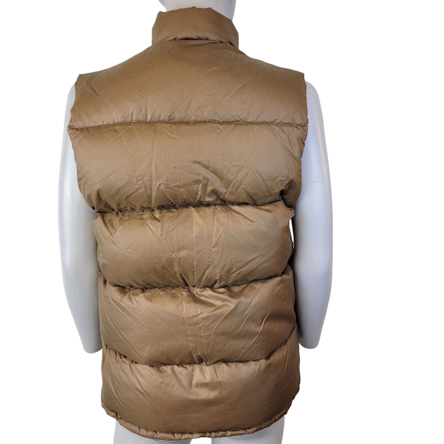Sears Vintage 80s Puff Vest Men Small Brown Jacket Western Outdoors Coat Winter