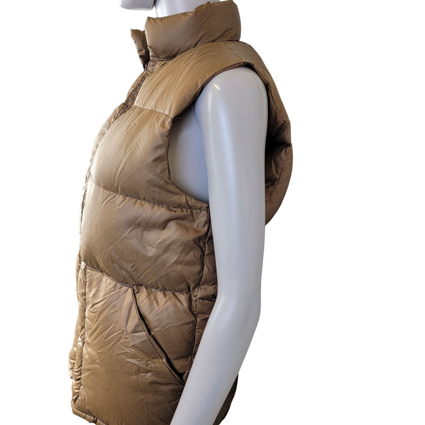 Sears Vintage 80s Puff Vest Men Small Brown Jacket Western Outdoors Coat Winter