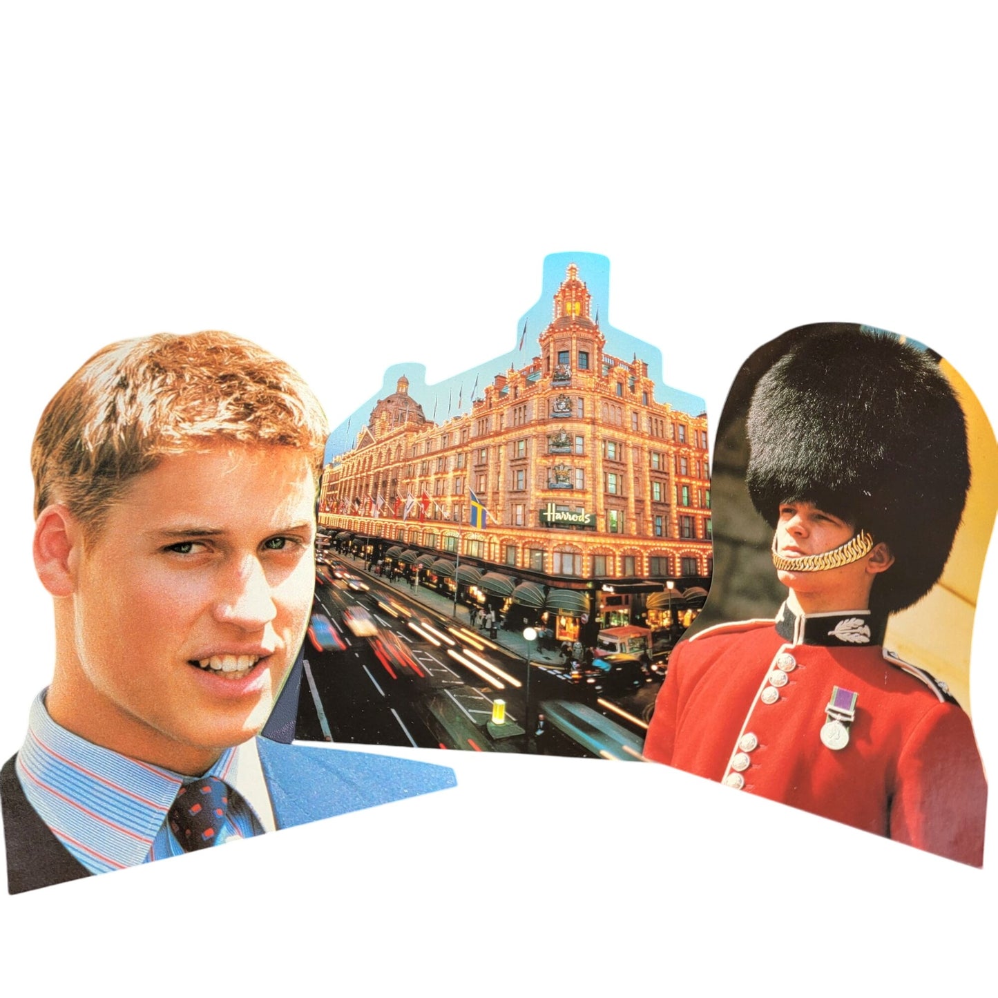 Vintage Y2K London Postcards Prince William Harrods Windsor Castle Royal Guard