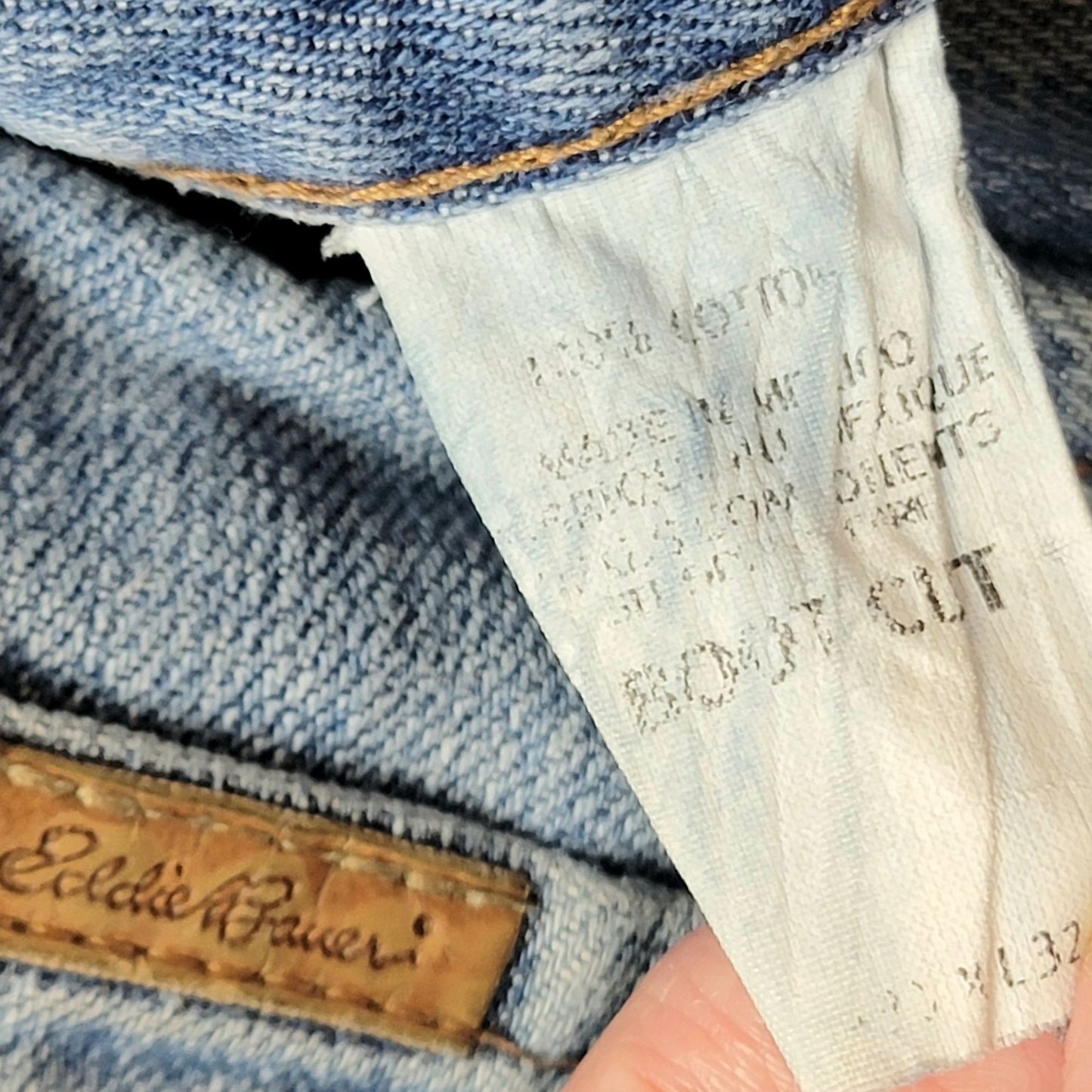 Eddie Bauer Vintage Y2K Jeans Men 34 x 32 Boot Cut Medium Wash Denim