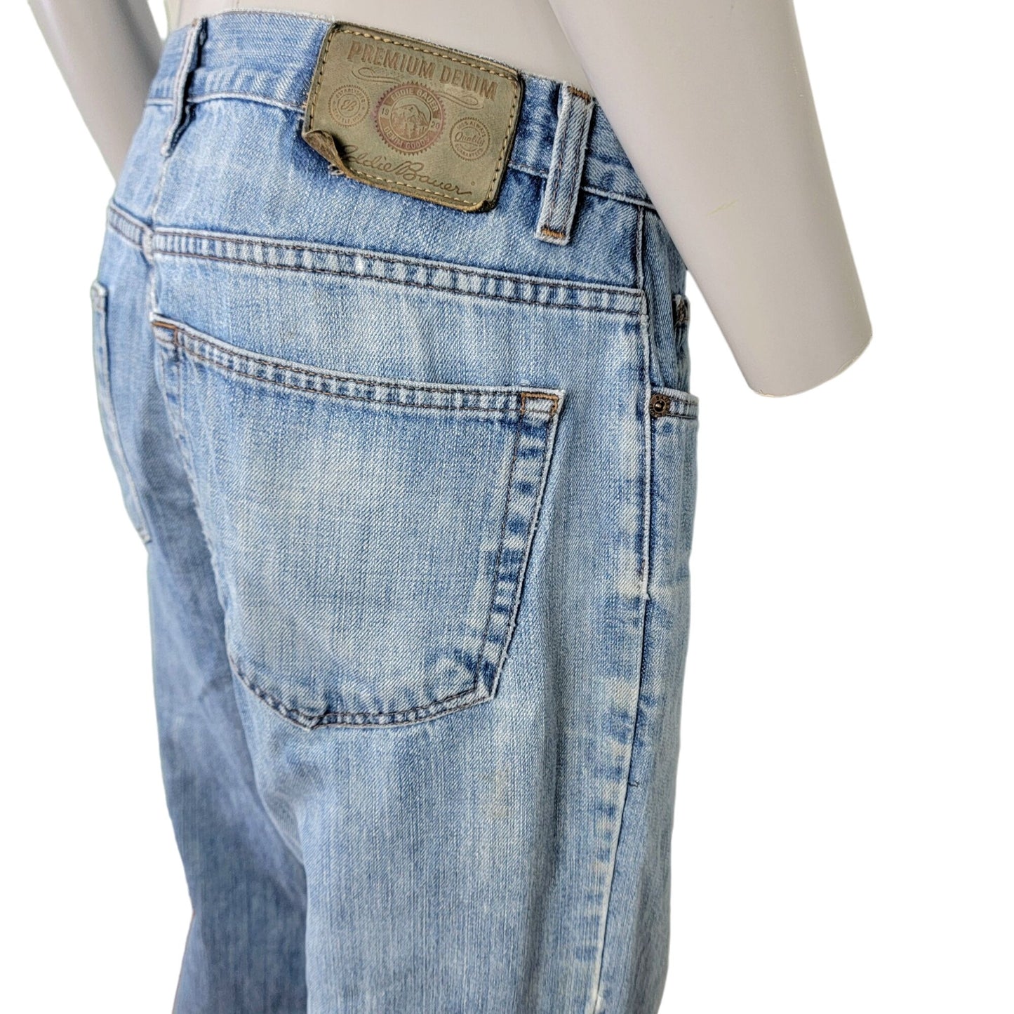 Eddie Bauer Vintage Y2K Jeans Men 34 x 32 Boot Cut Medium Wash Denim