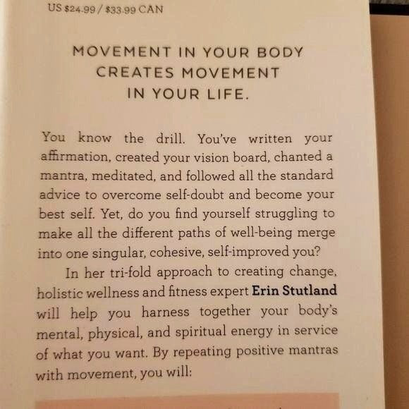 Mantras in Motion Manifest Mindful Movement Mind Body Spirit Yoga Hardcover Book
