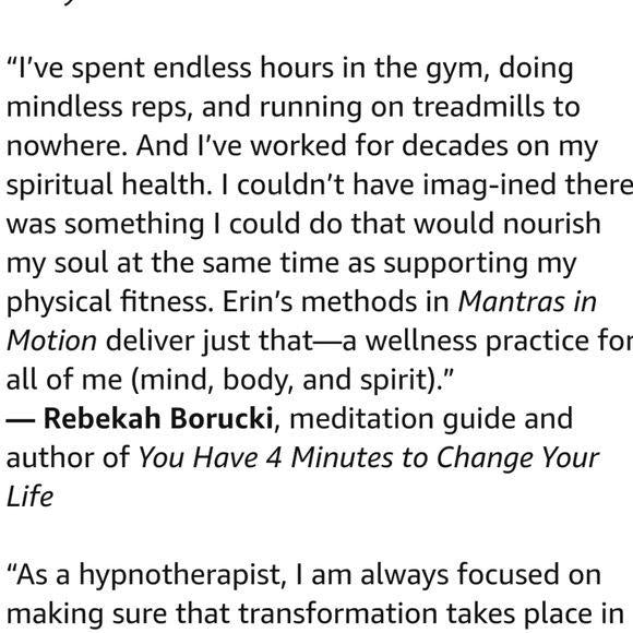 Mantras in Motion Manifest Mindful Movement Mind Body Spirit Yoga Hardcover Book