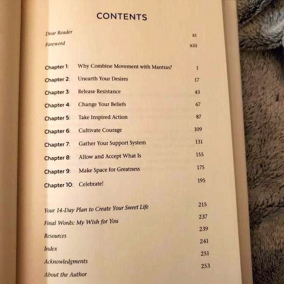 Mantras in Motion Manifest Mindful Movement Mind Body Spirit Yoga Hardcover Book