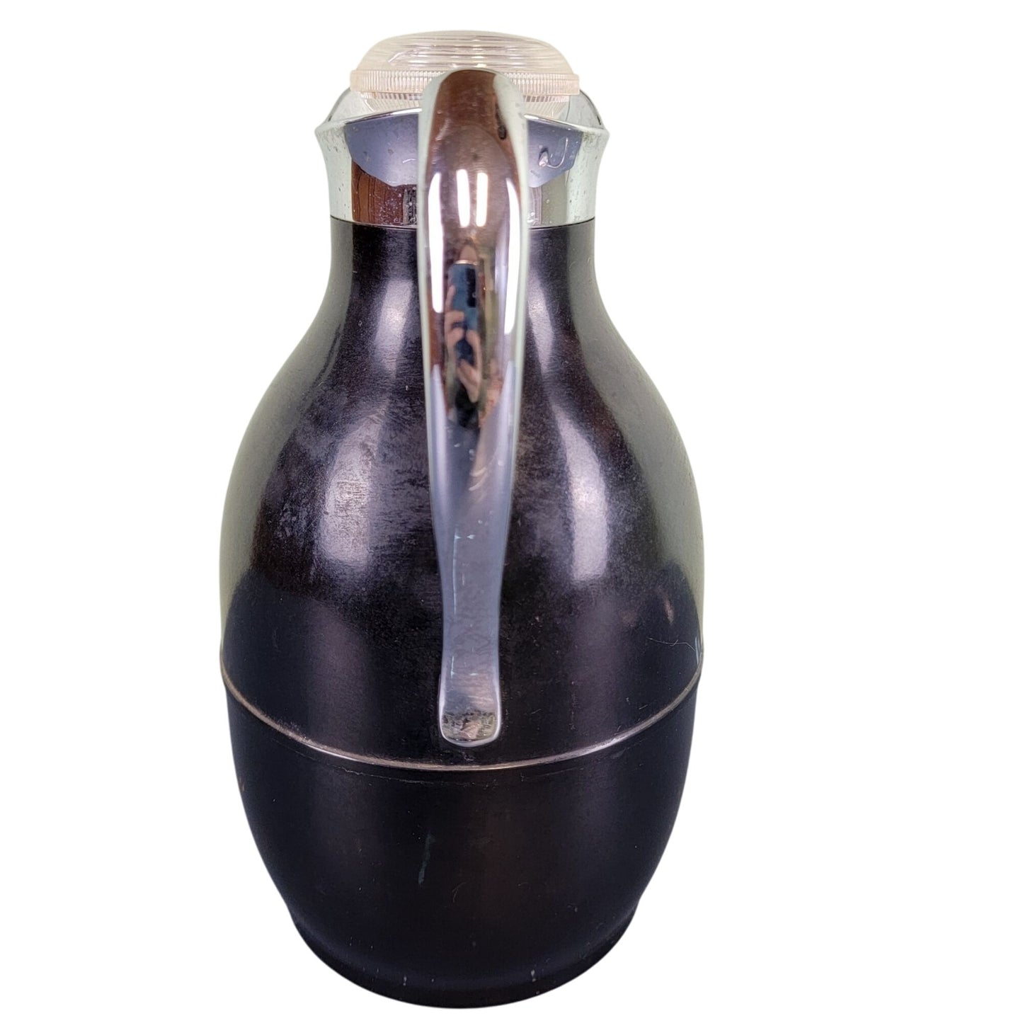 Thermos Vintage 40s Bakelite Carafe Pitcher Black Silver Stopper Kitchen Hot Cold