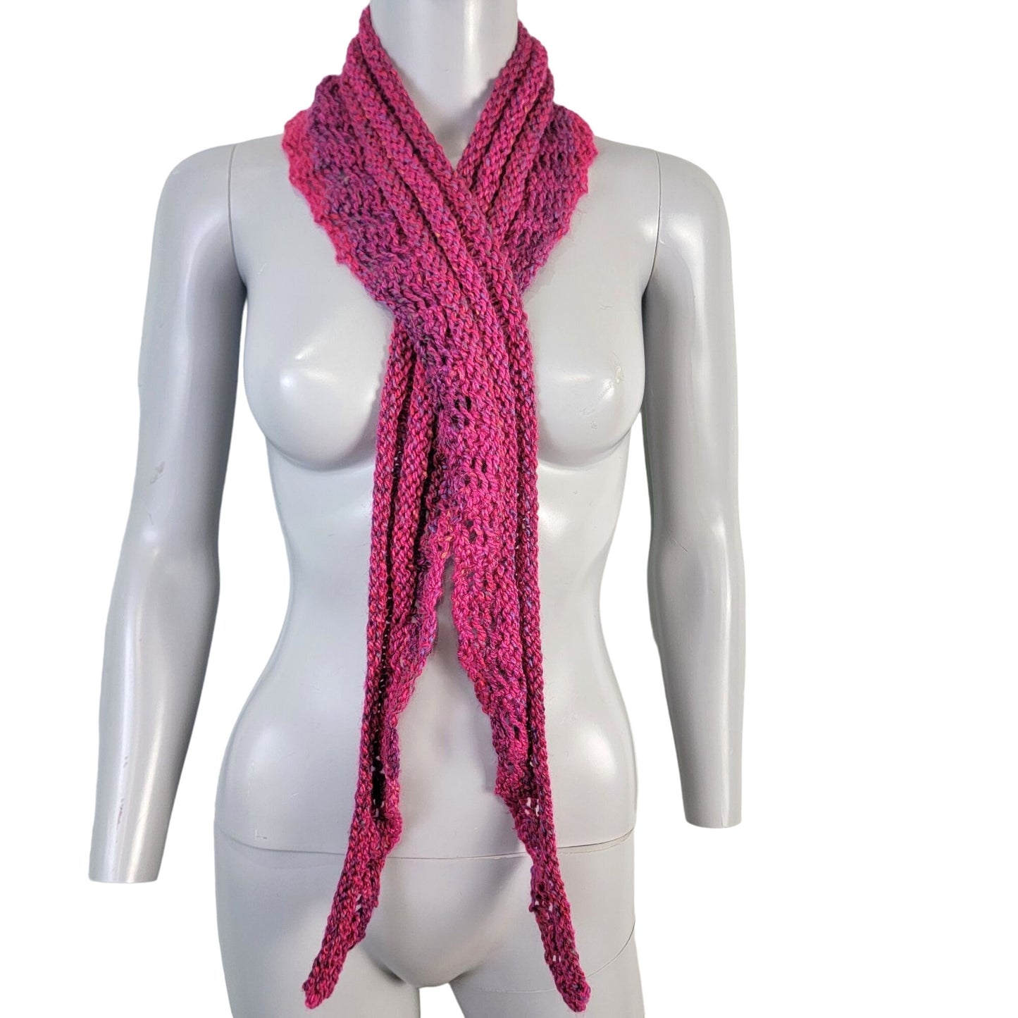 Colorful Pink Scarf Women Winter Accessories Purple
