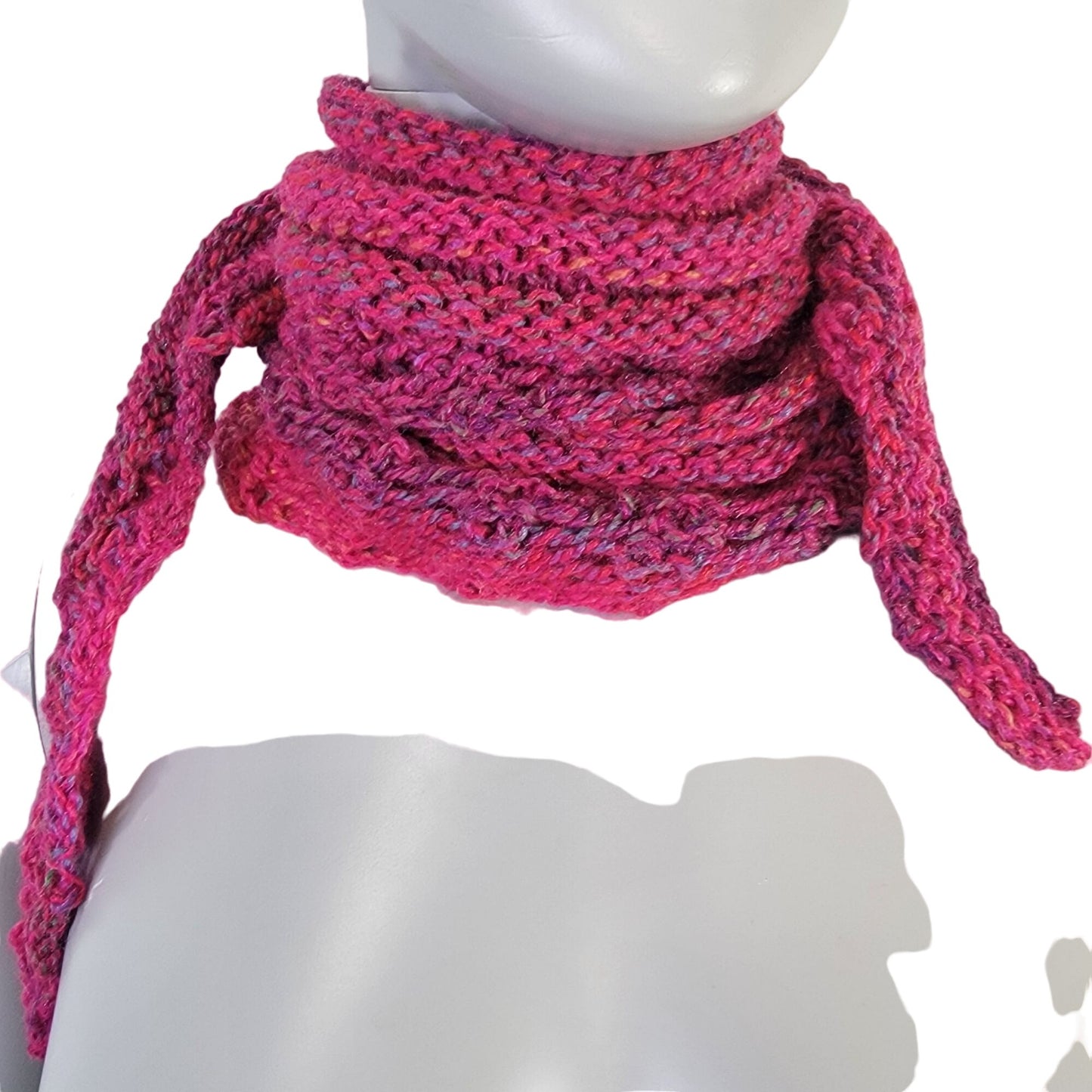 Colorful Pink Scarf Women Winter Accessories Purple