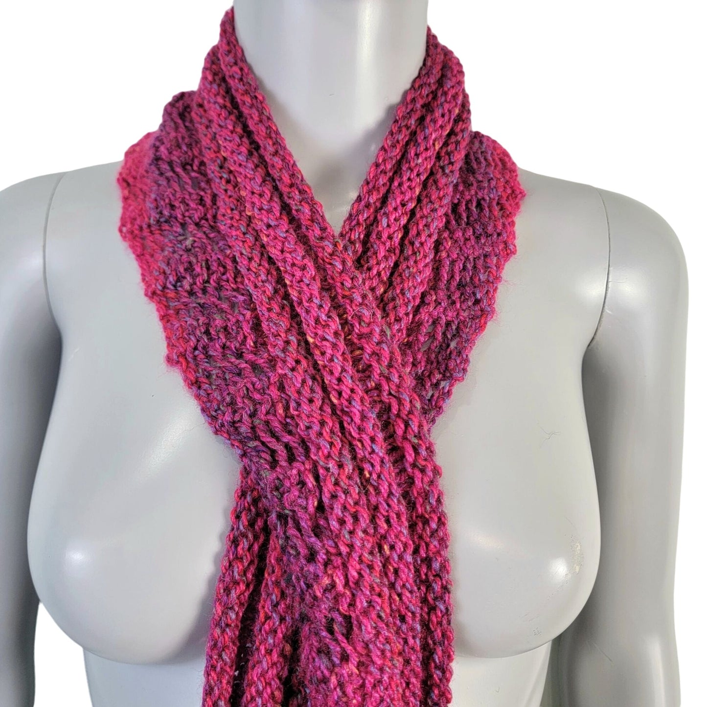 Colorful Pink Scarf Women Winter Accessories Purple
