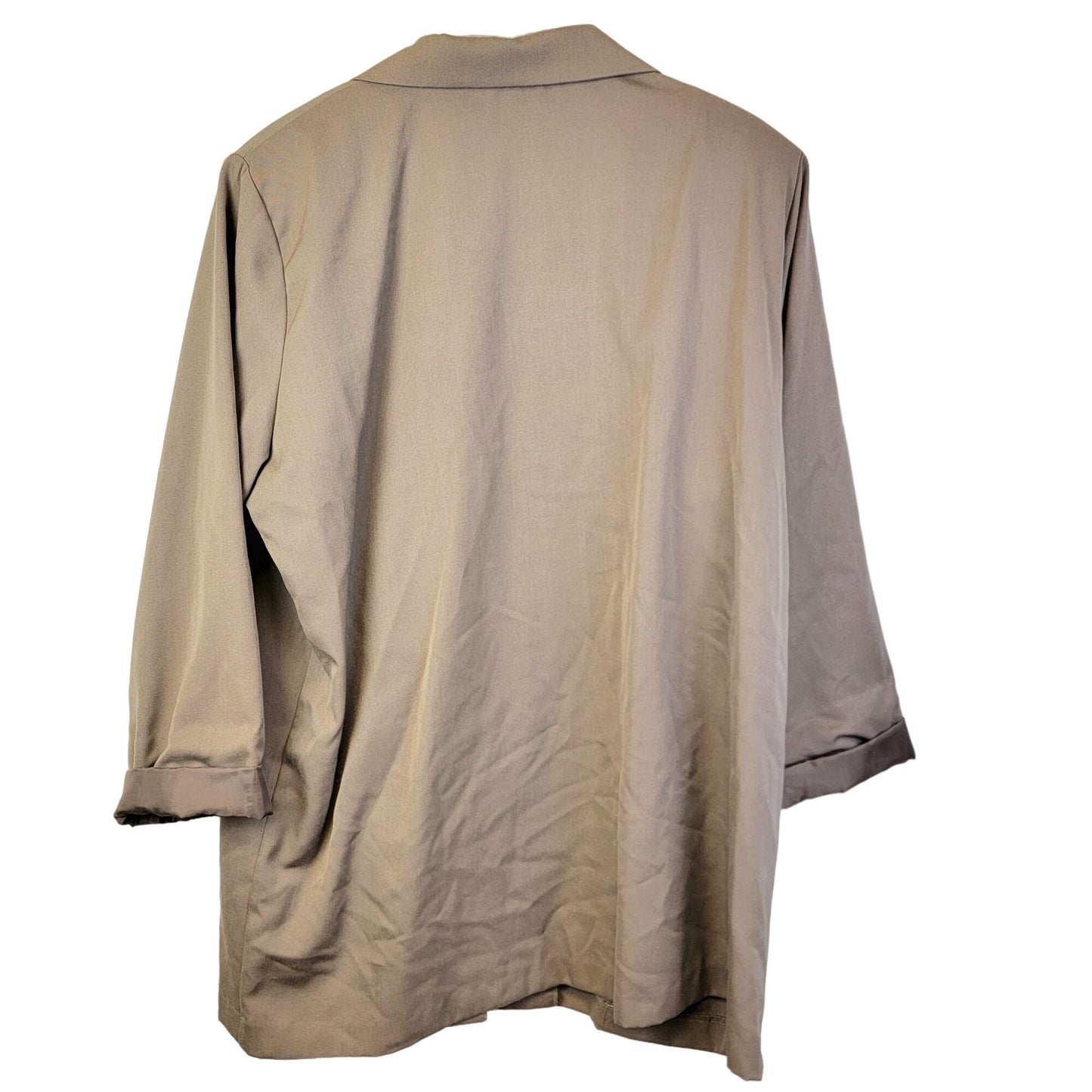 Vintage 80s Blazer Jacket Women Plus 20 W Beige