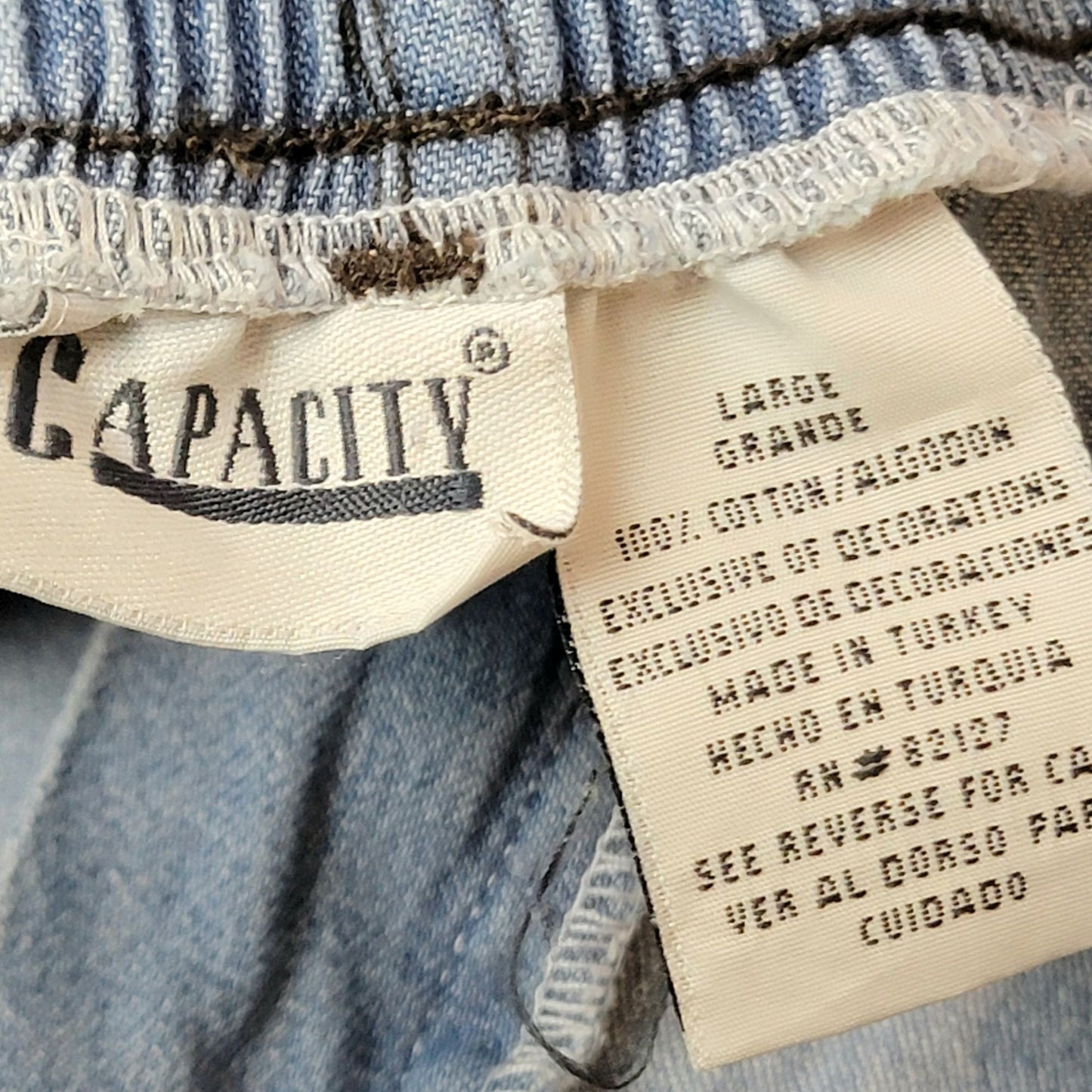 Vintage 90s Denim Midi Skirt Women Large Boho Western