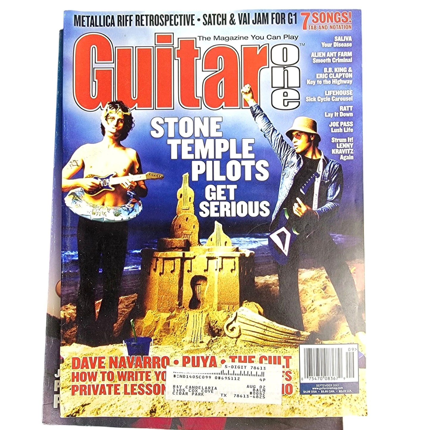 Guitar One Vintage 2001 Magazine Lot of 4 Y2K Rock Music Sheets Playing Guide