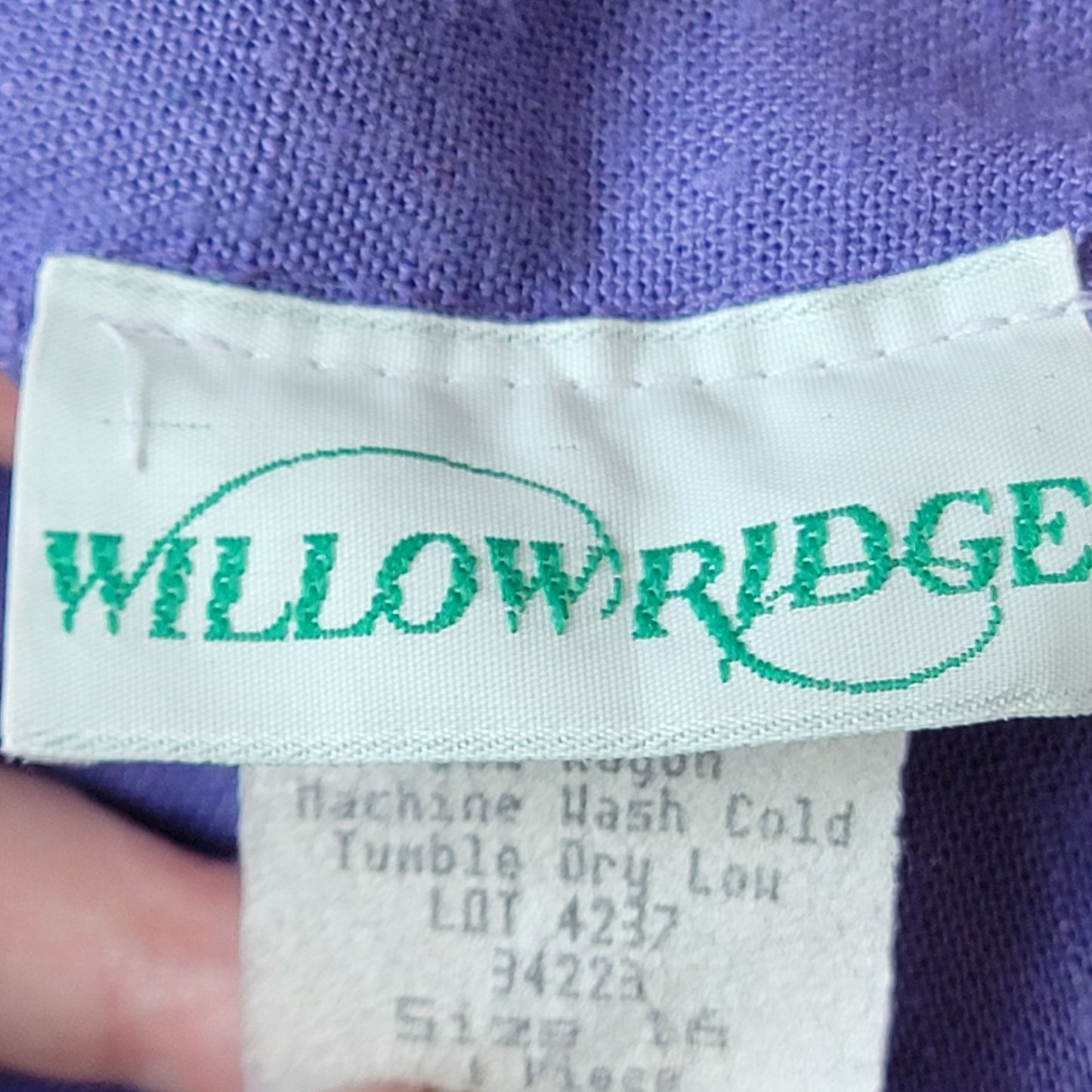 Vintage 70s Midi Skirt Women Plus Size 16 Purple Button Front