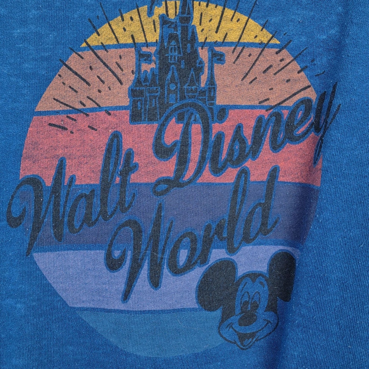 Walt Disney World Vintage Sweatshirt Women XS Blue Top Retro