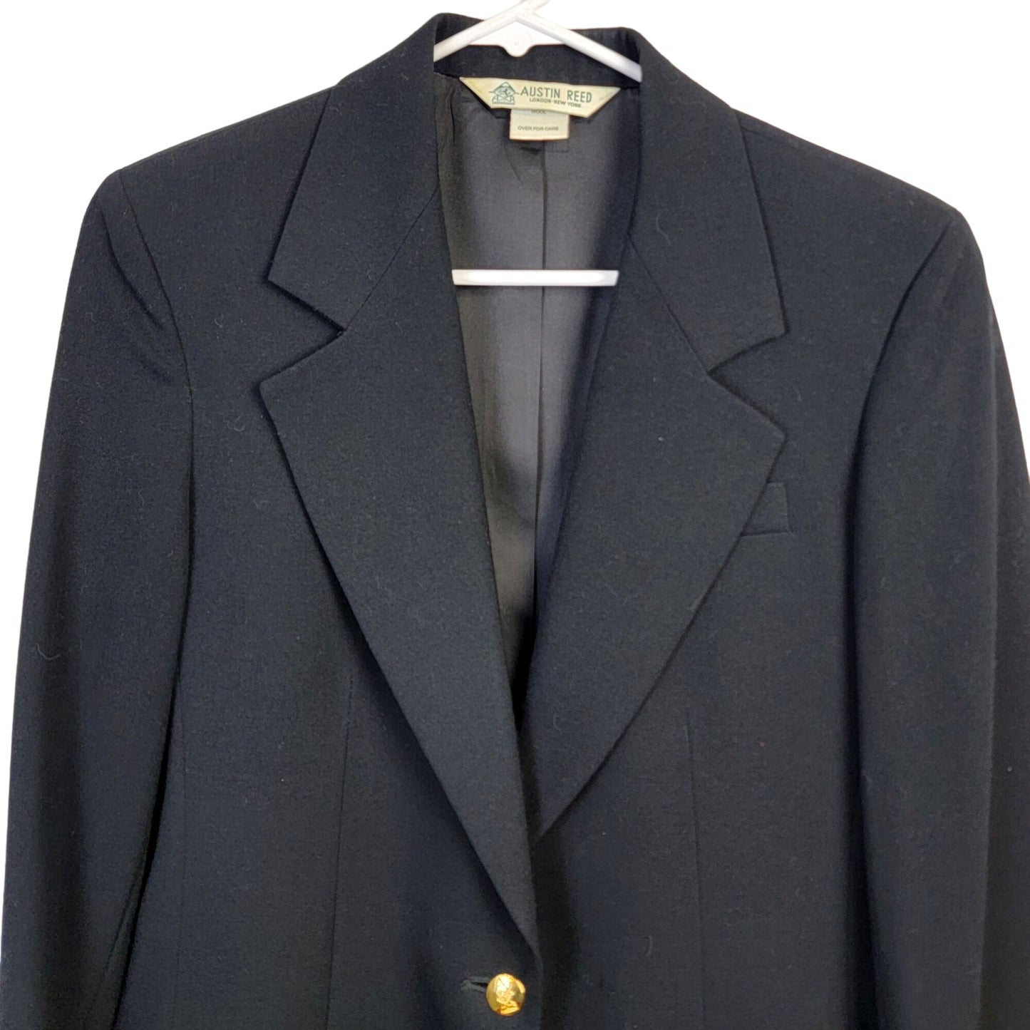 Austin Reed Vintage Wool Blazer Jacket Women 6 Suit Coat Black Formal Business