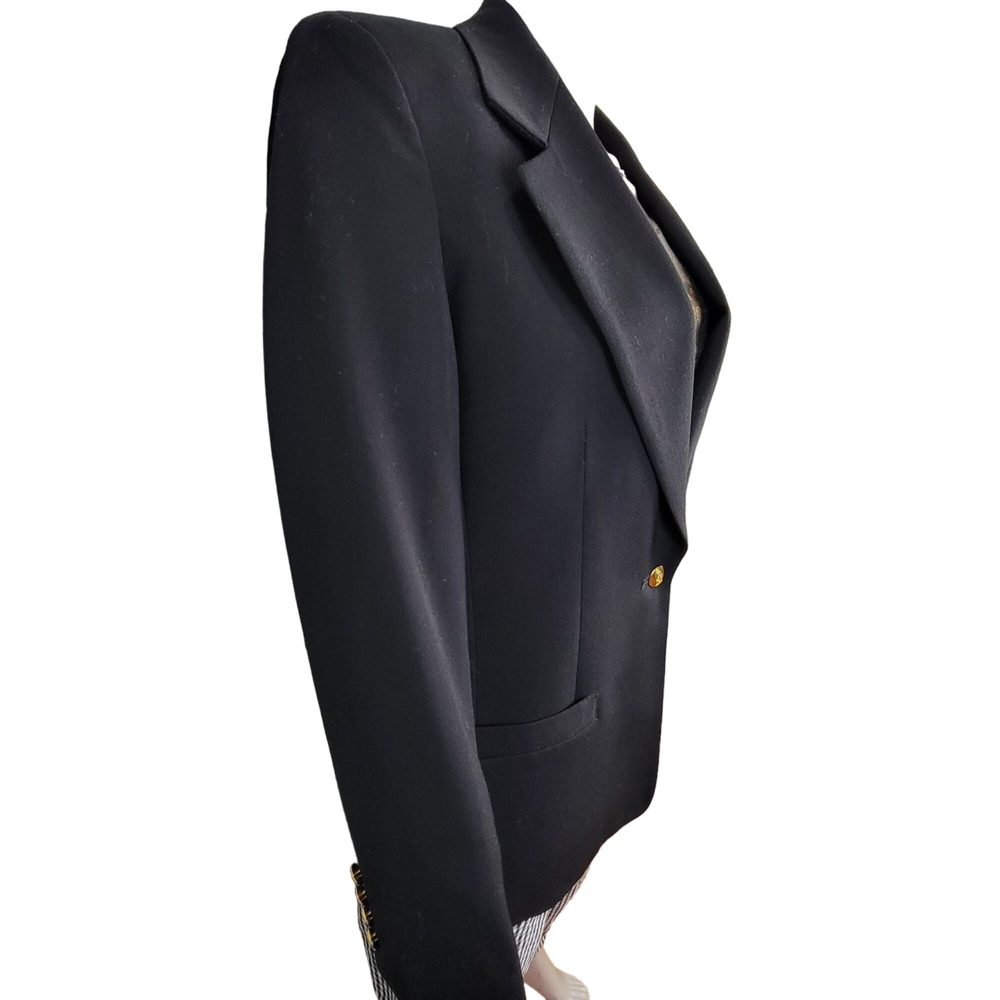 Austin Reed Vintage Wool Blazer Jacket Women 6 Suit Coat Black Formal Business