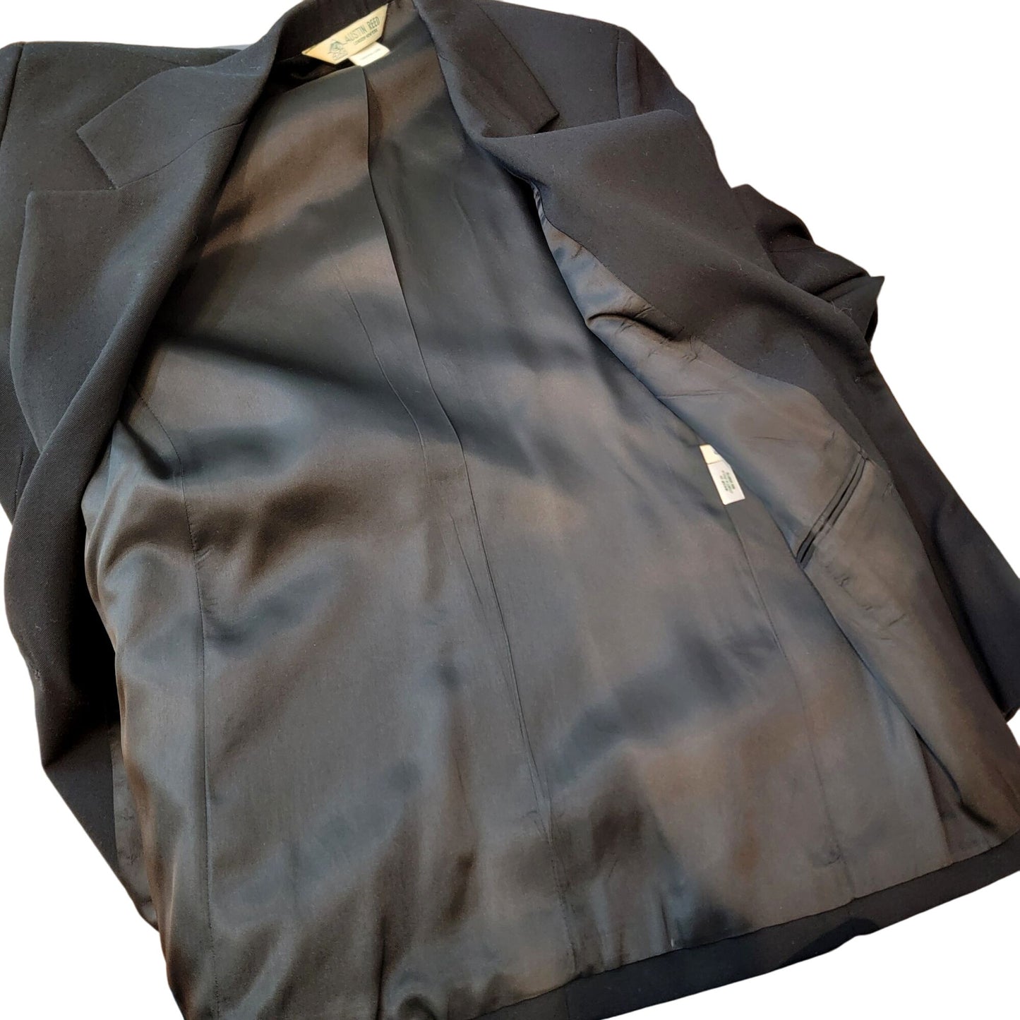 Austin Reed Vintage Wool Blazer Jacket Women 6 Suit Coat Black Formal Business