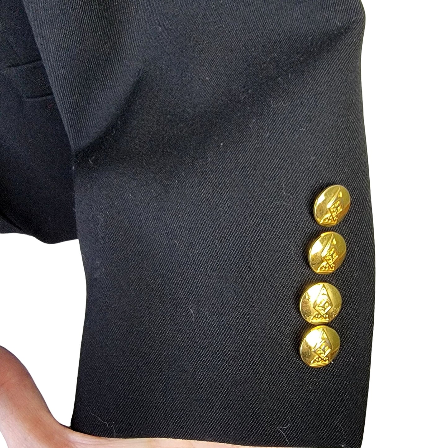 Austin Reed Vintage Wool Blazer Jacket Women 6 Suit Coat Black Formal Business