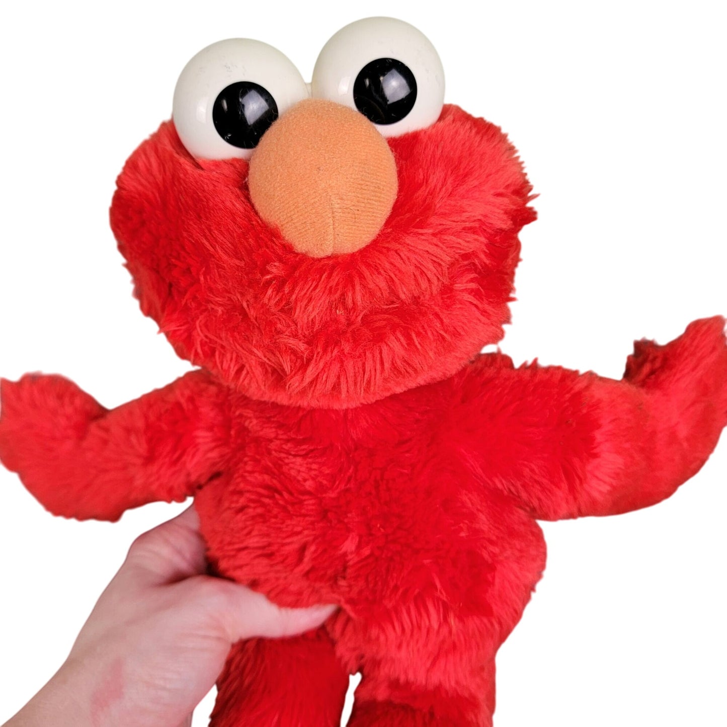 Vintage 1997 Talking Elmo Stuffed Animal 14 inch Red Fuzzy Toy 90s Retro Child