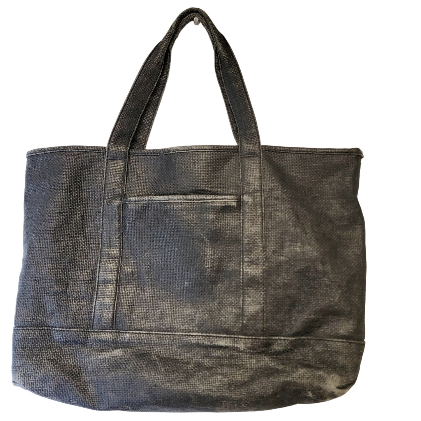 J. Crew Large Black Straw Tote Bag Purse Women Travel 2007