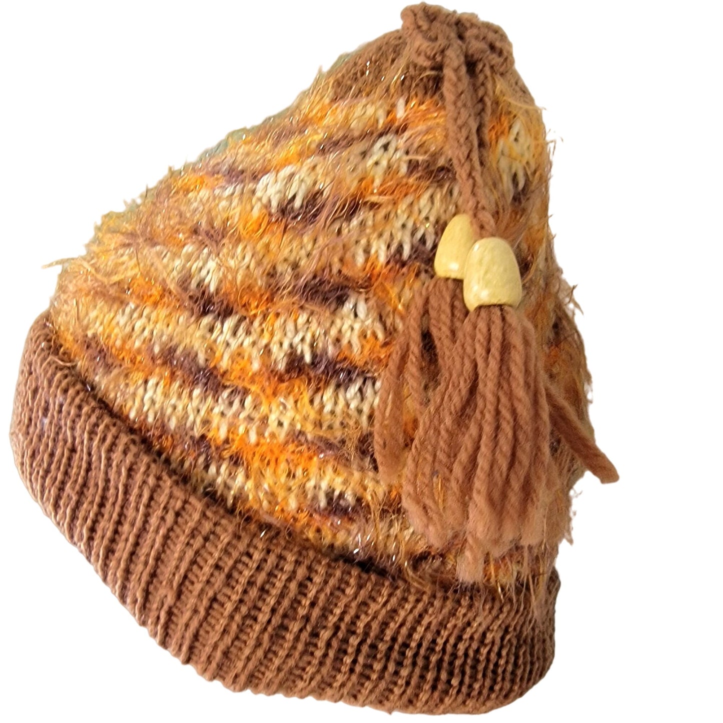 Retro Crochet Scarf Beanie Cap Set Women One Size Winter Accessories