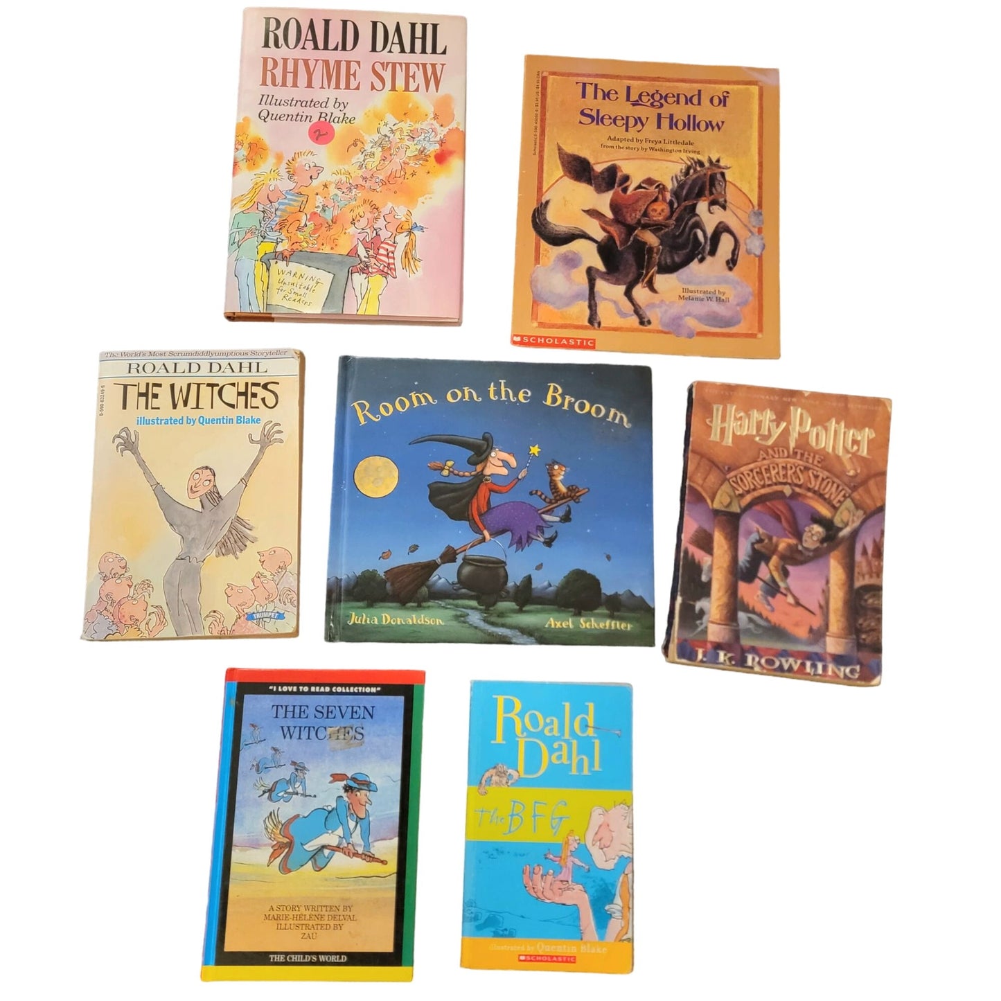 Halloween Spooky Book Lot Children Kids School Reading Teacher Room Witch Dahl