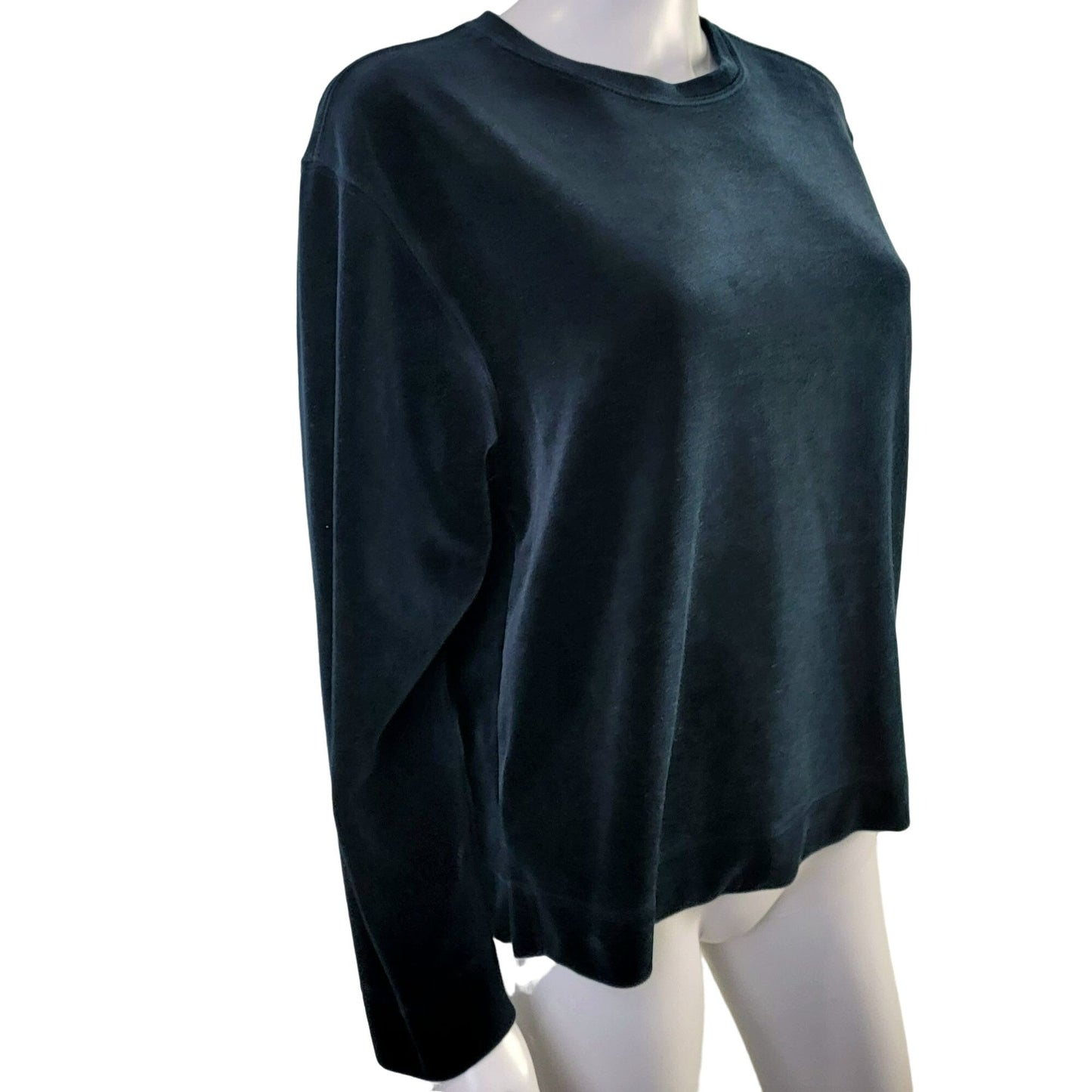 Nordstrom Vintage 90s Black Velvet Sweater Women Small