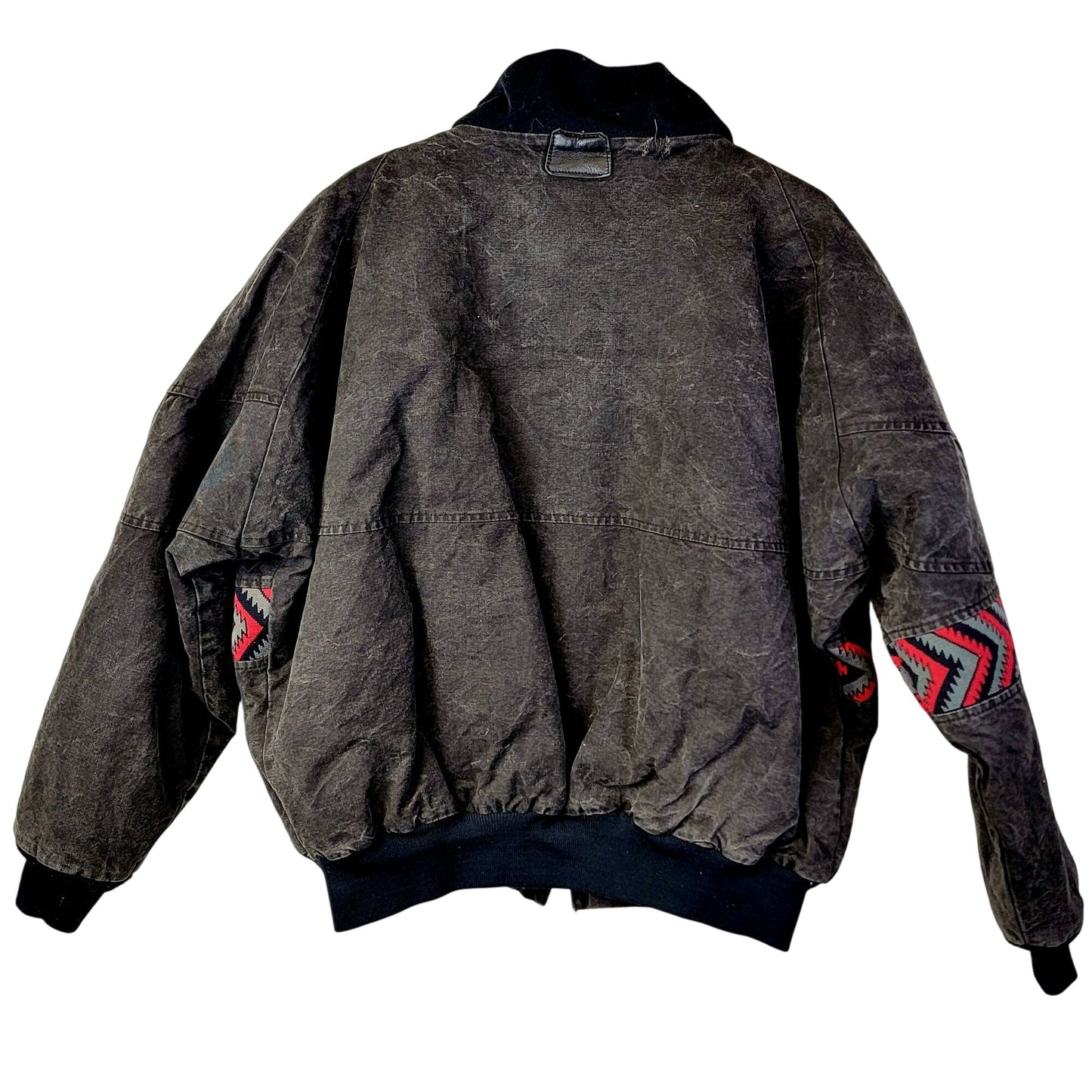 Rode Walker Vintage 90s Blanket Lined Western Jacket Men XL Red Black Outdoors Aztec