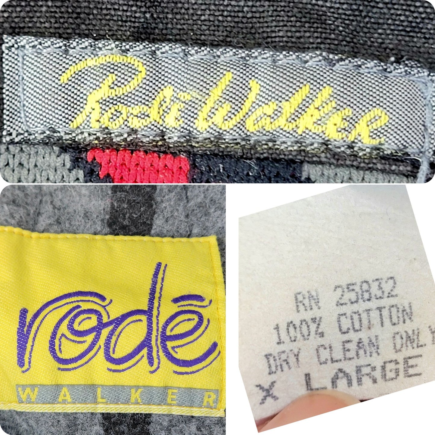 Rode Walker Vintage 90s Blanket Lined Western Jacket Men XL Red Black Outdoors Aztec