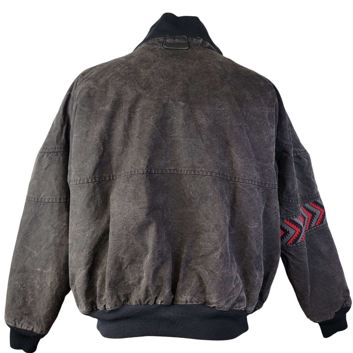 Rode Walker Vintage 90s Blanket Lined Western Jacket Men XL Red Black Outdoors Aztec