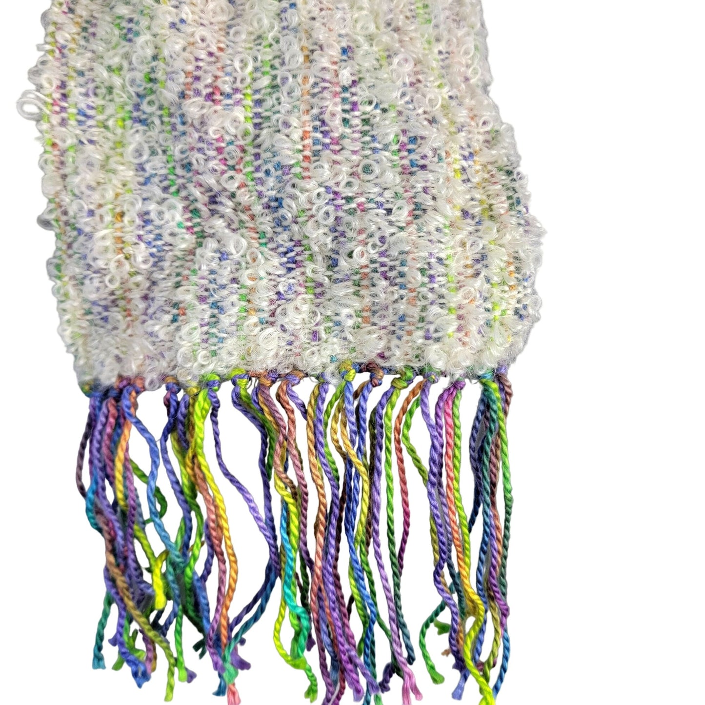 Mohair Boucle Silk Scarf Women Winter Accessories Colorful