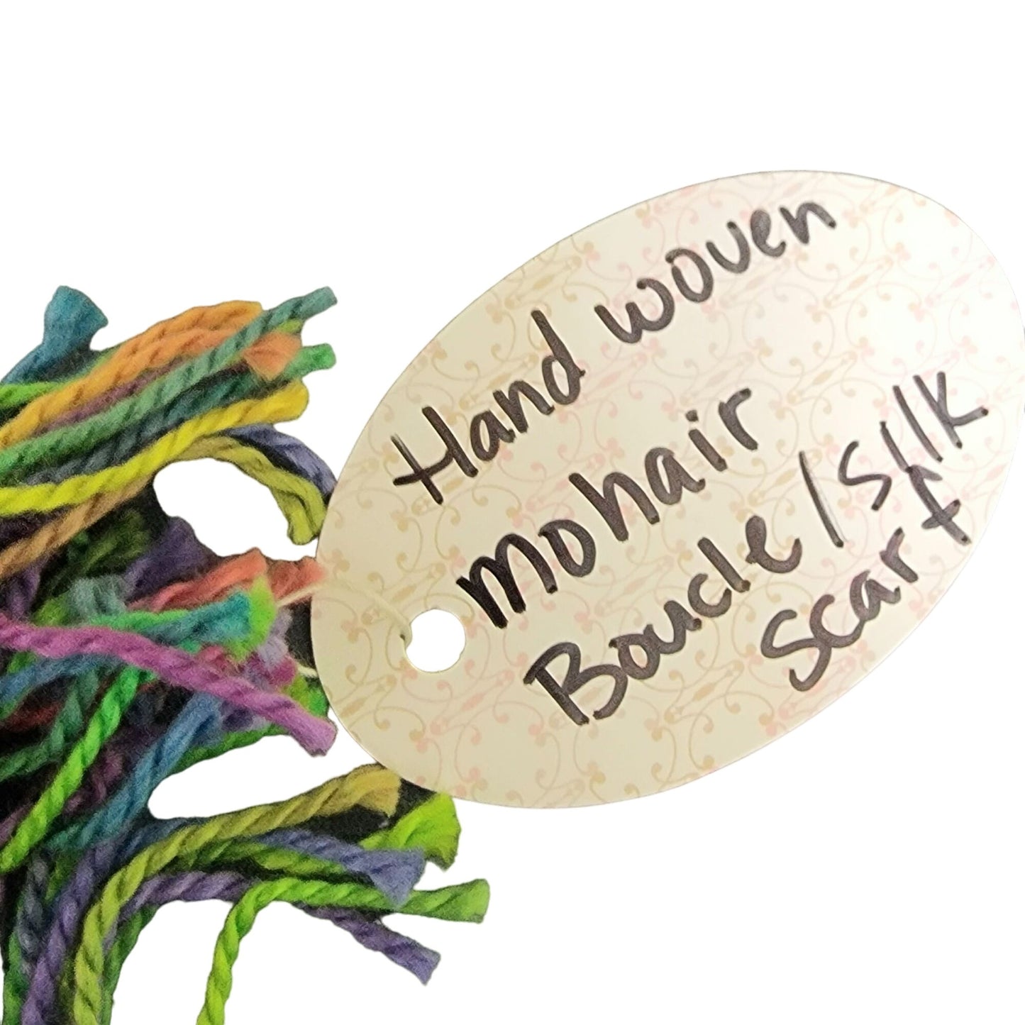 Mohair Boucle Silk Scarf Women Winter Accessories Colorful