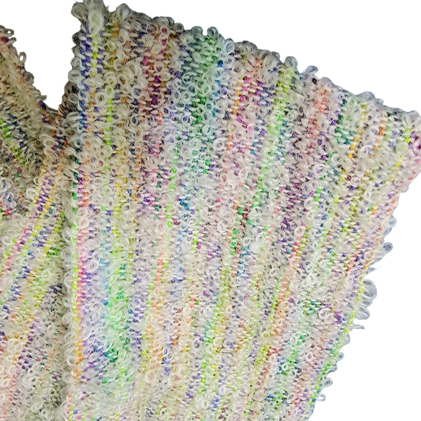 Mohair Boucle Silk Scarf Women Winter Accessories Colorful
