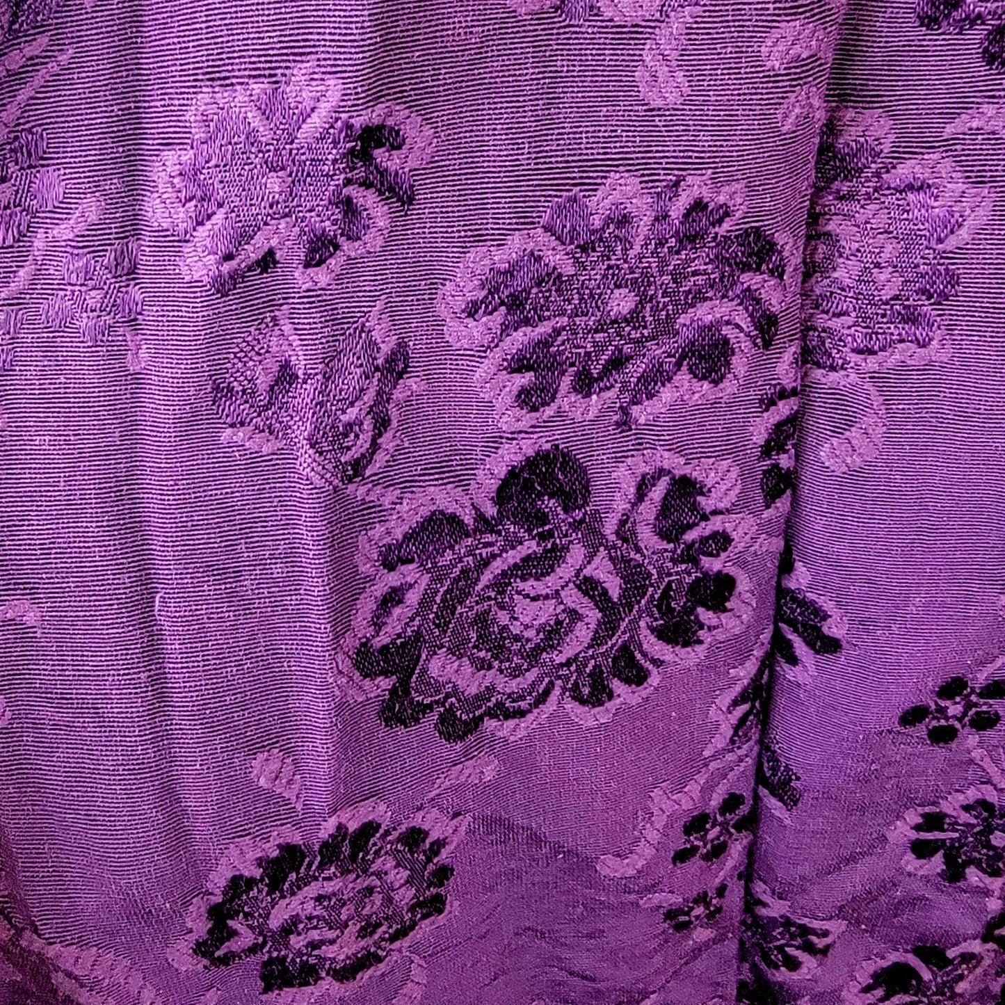 Rampage Vintage 90s Y2k Asian Midi Dress Women 5 Small Purple Floral Formal Fall
