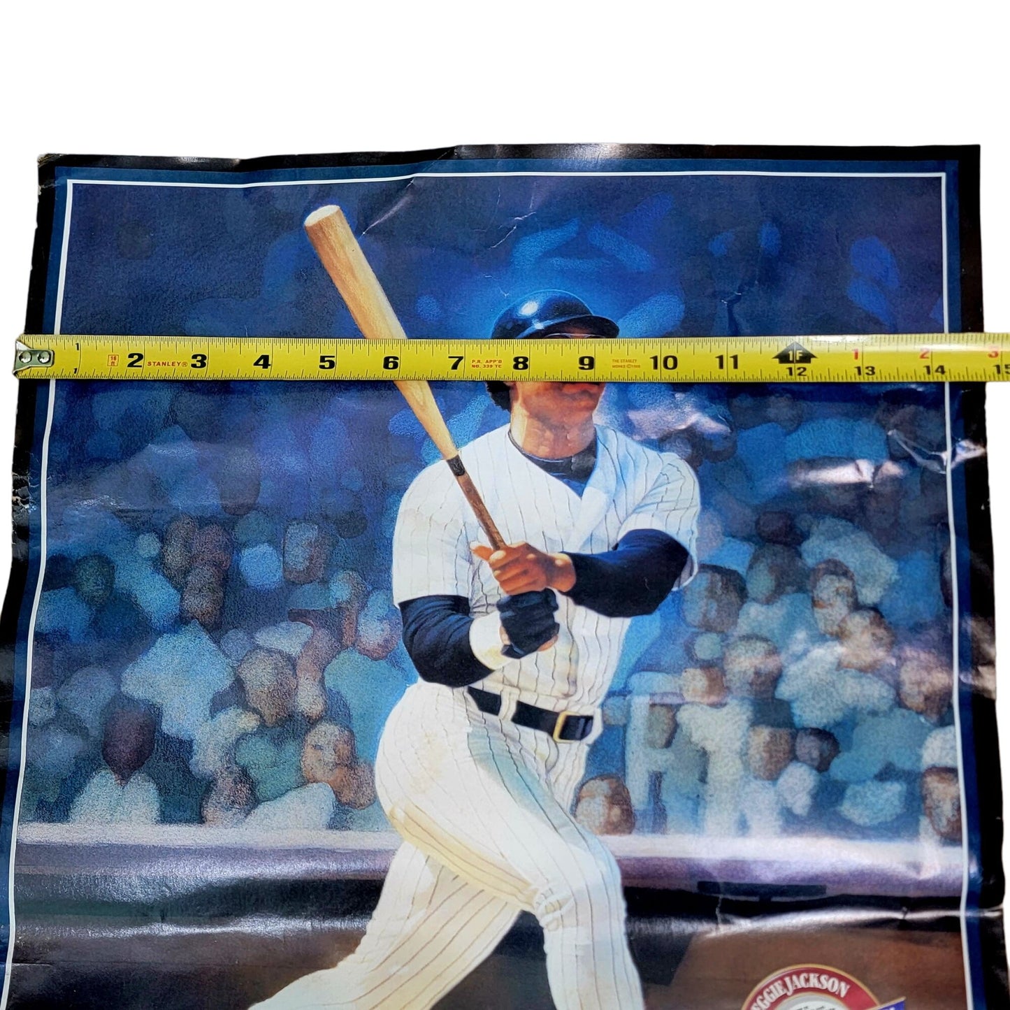 1991 Reggie Jackson Wall Poster Vintage 90s Anheuser Busch Baseball