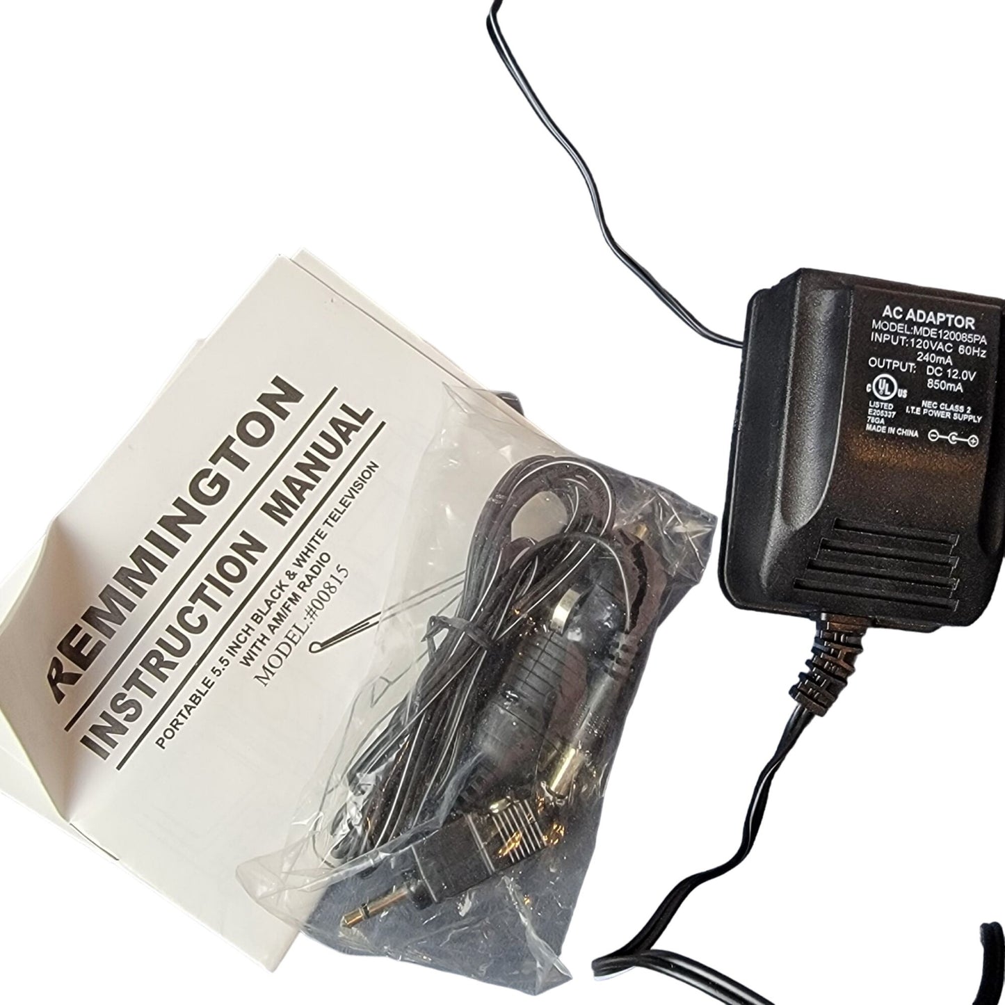 Remmington Vintage 2002 Portable Television 5.5 inch Black TV Radio Electronic