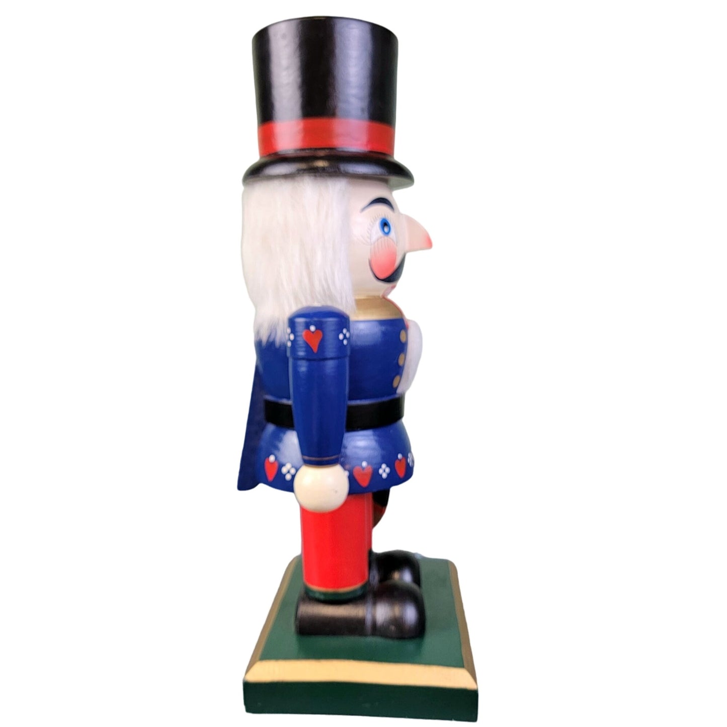 Vintage 90s 14 Inch Patriotic Nutcracker Wood Christmas Red Blue