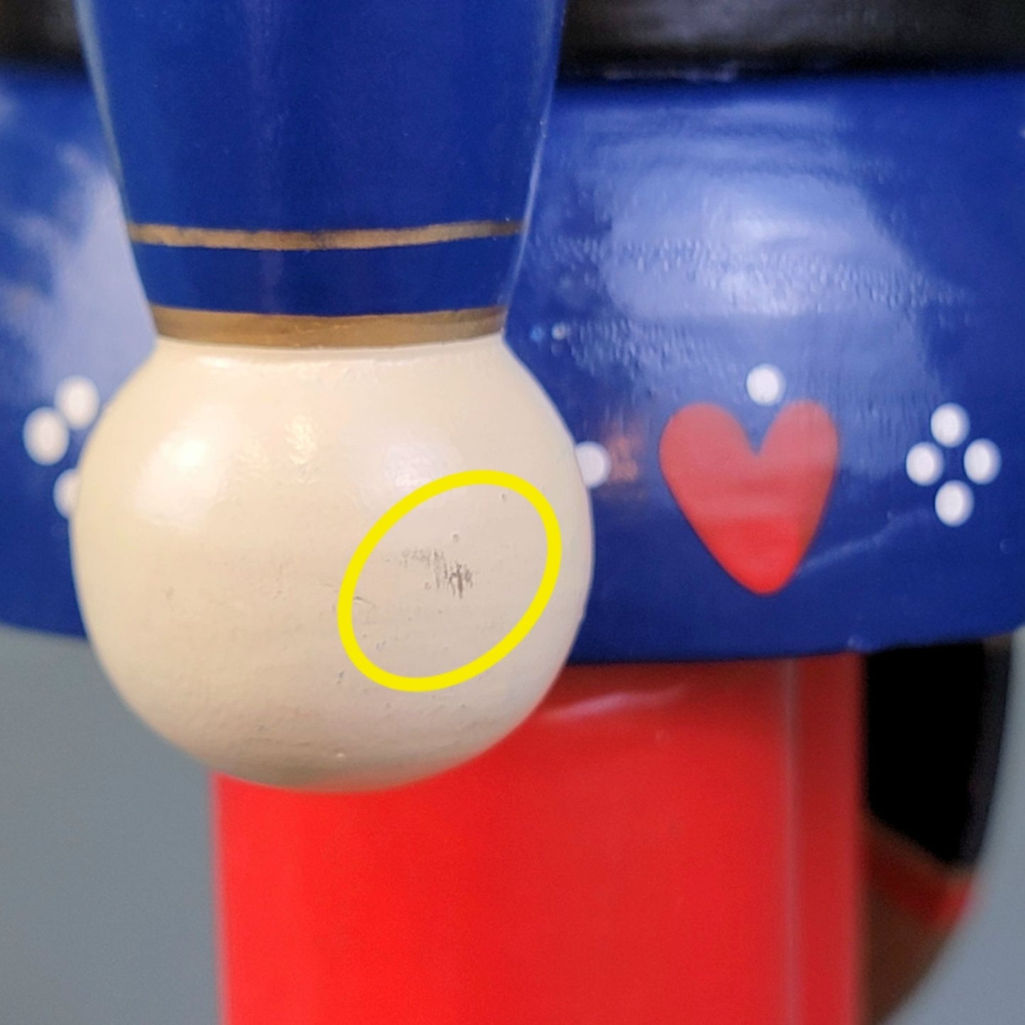 Vintage 90s 14 Inch Patriotic Nutcracker Wood Christmas Red Blue