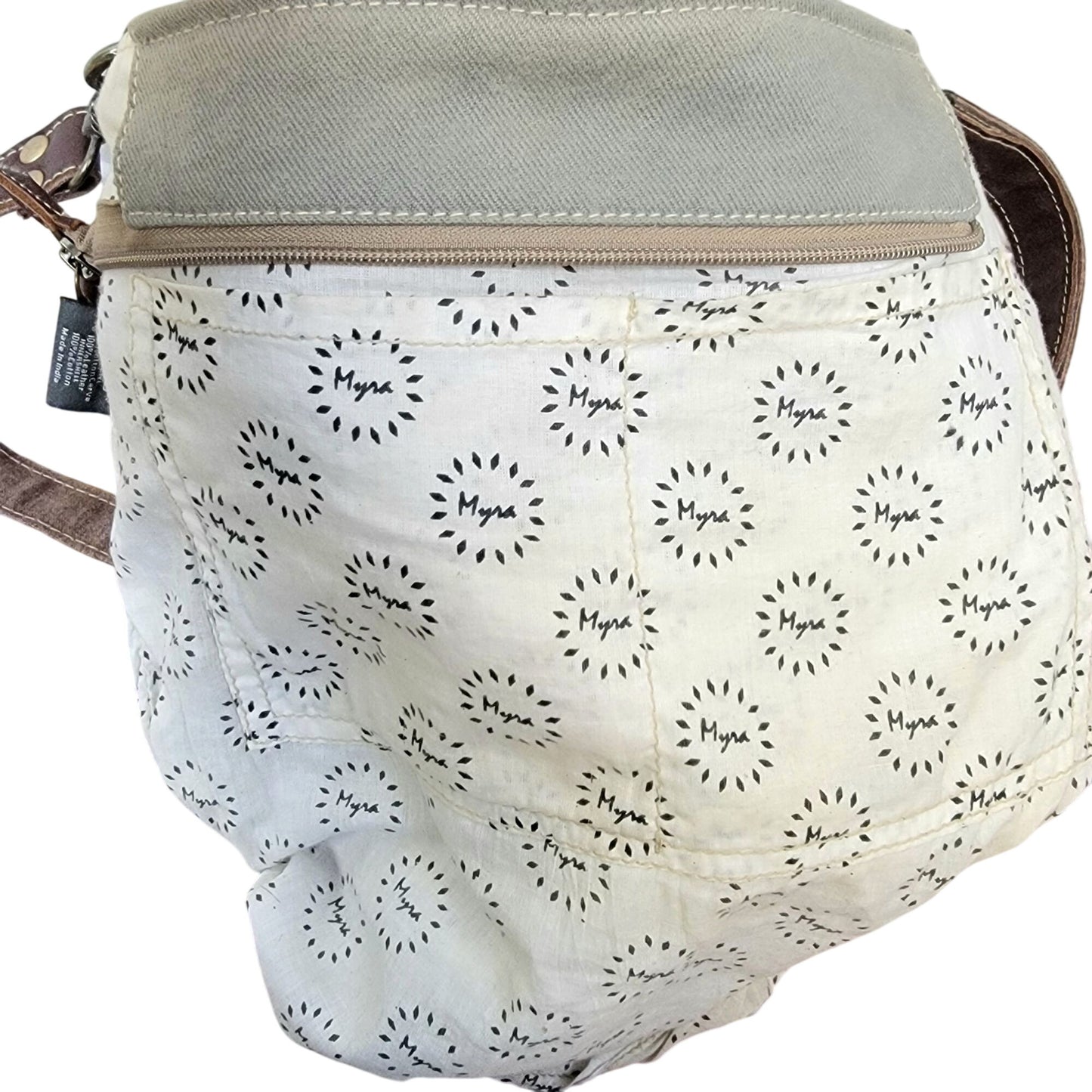Myra Bag Cowhide Leather Western Purse Crossbody Handbag Women Brown Gray Cowboy
