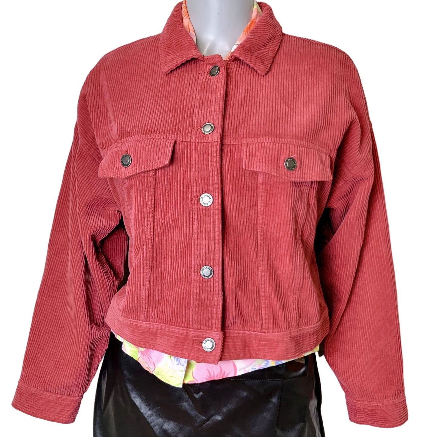 Angel Kiss Corduroy Jacket Women Medium Pink