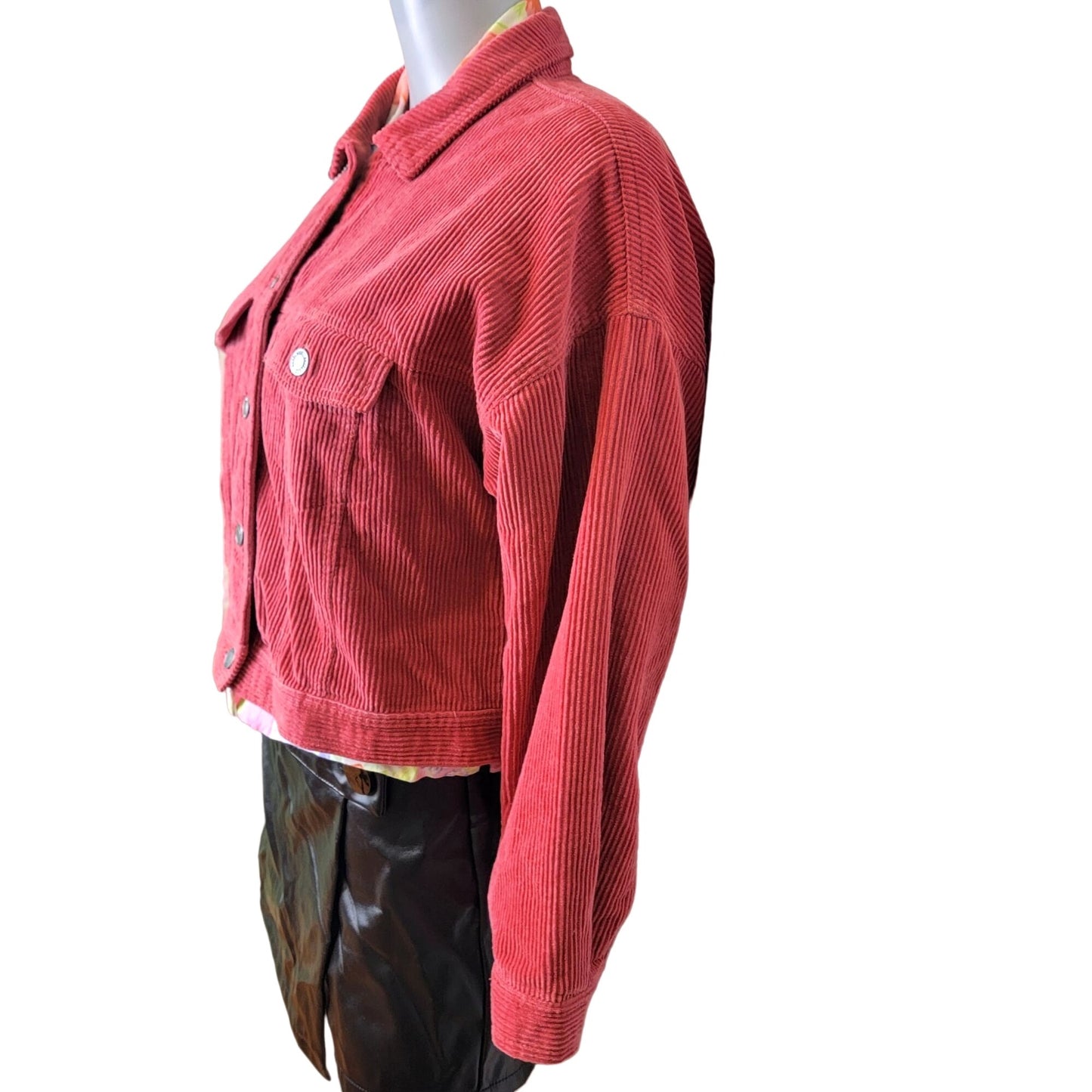 Angel Kiss Corduroy Jacket Women Medium Pink