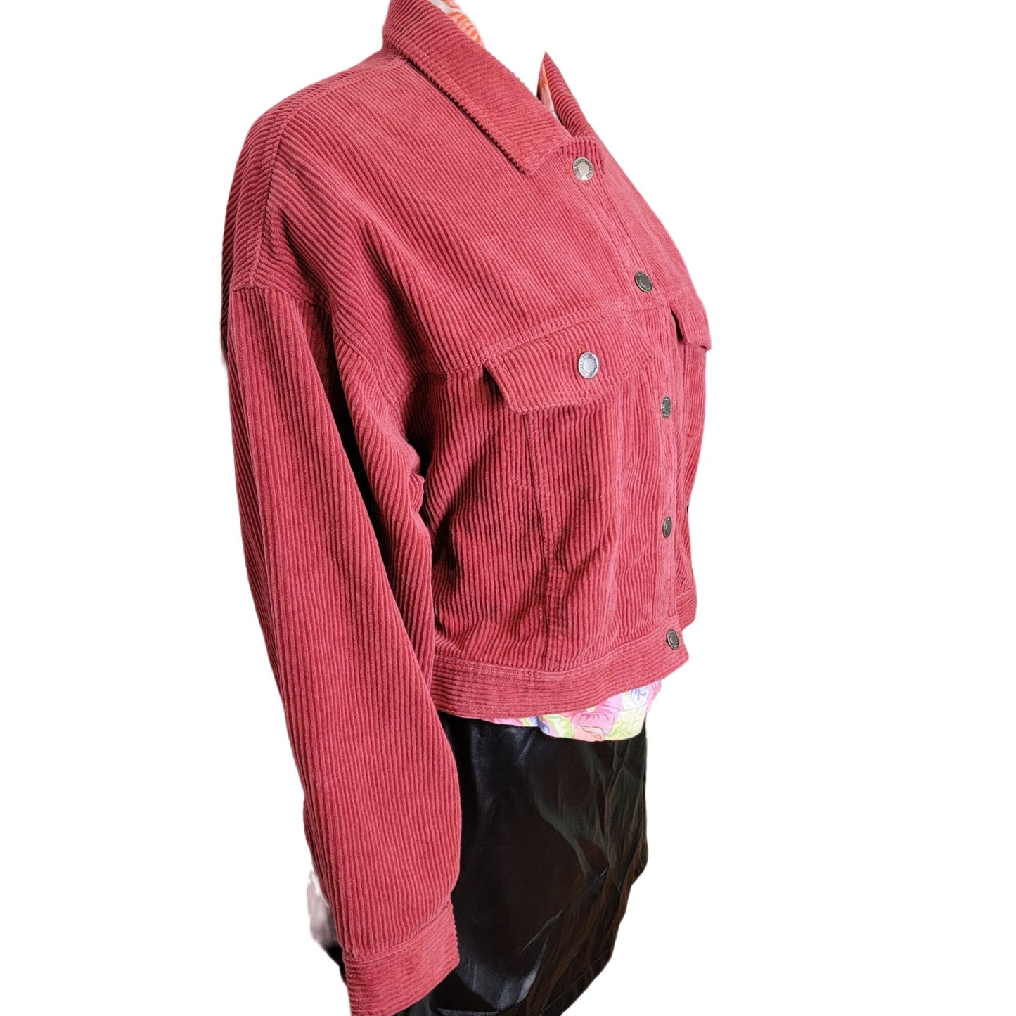 Angel Kiss Corduroy Jacket Women Medium Pink