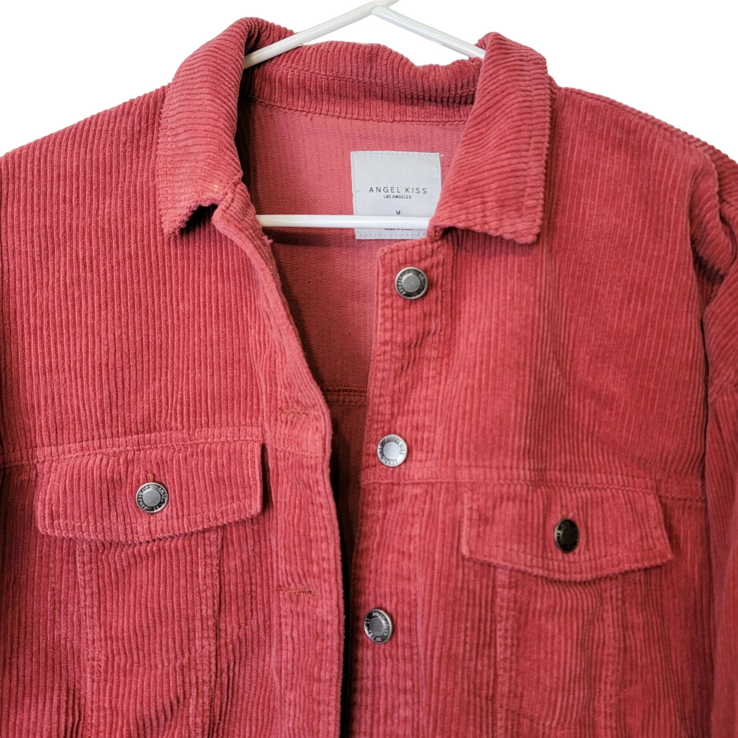 Angel Kiss Corduroy Jacket Women Medium Pink