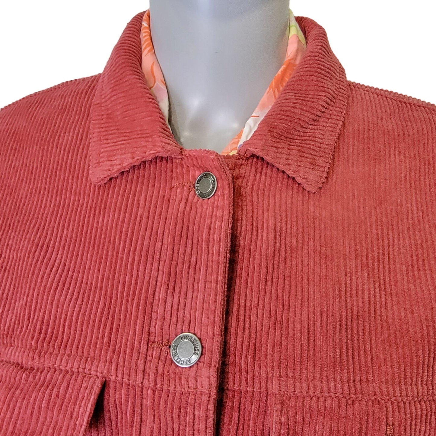 Angel Kiss Corduroy Jacket Women Medium Pink
