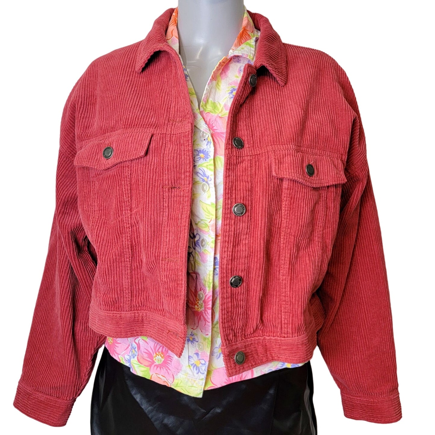 Angel Kiss Corduroy Jacket Women Medium Pink